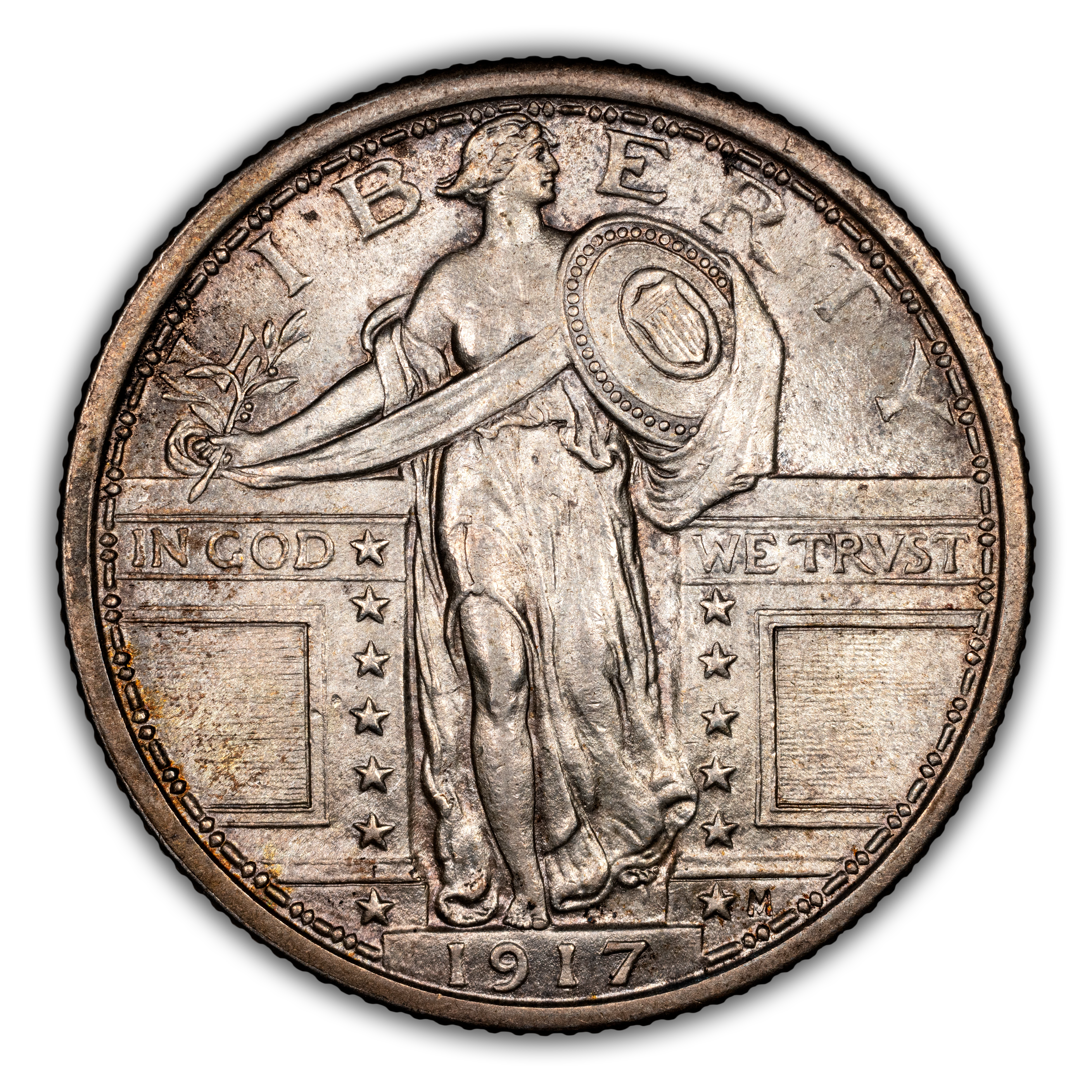 1917 25c Type 1 MS FH thumbnail 4