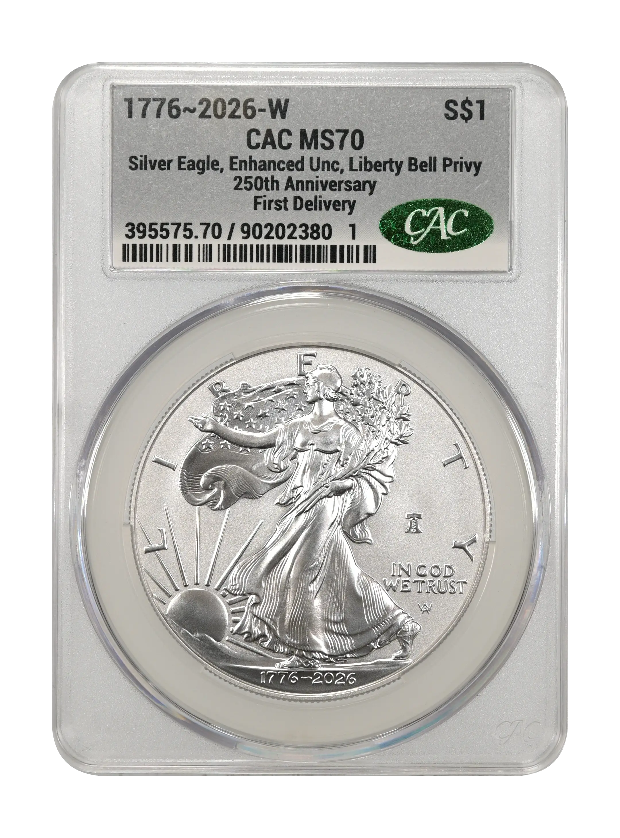 1776~2026-W $1  Silver Eagle, Enhanced Unc, Liberty Bell Privy, 250th Anniversary MS thumbnail 17