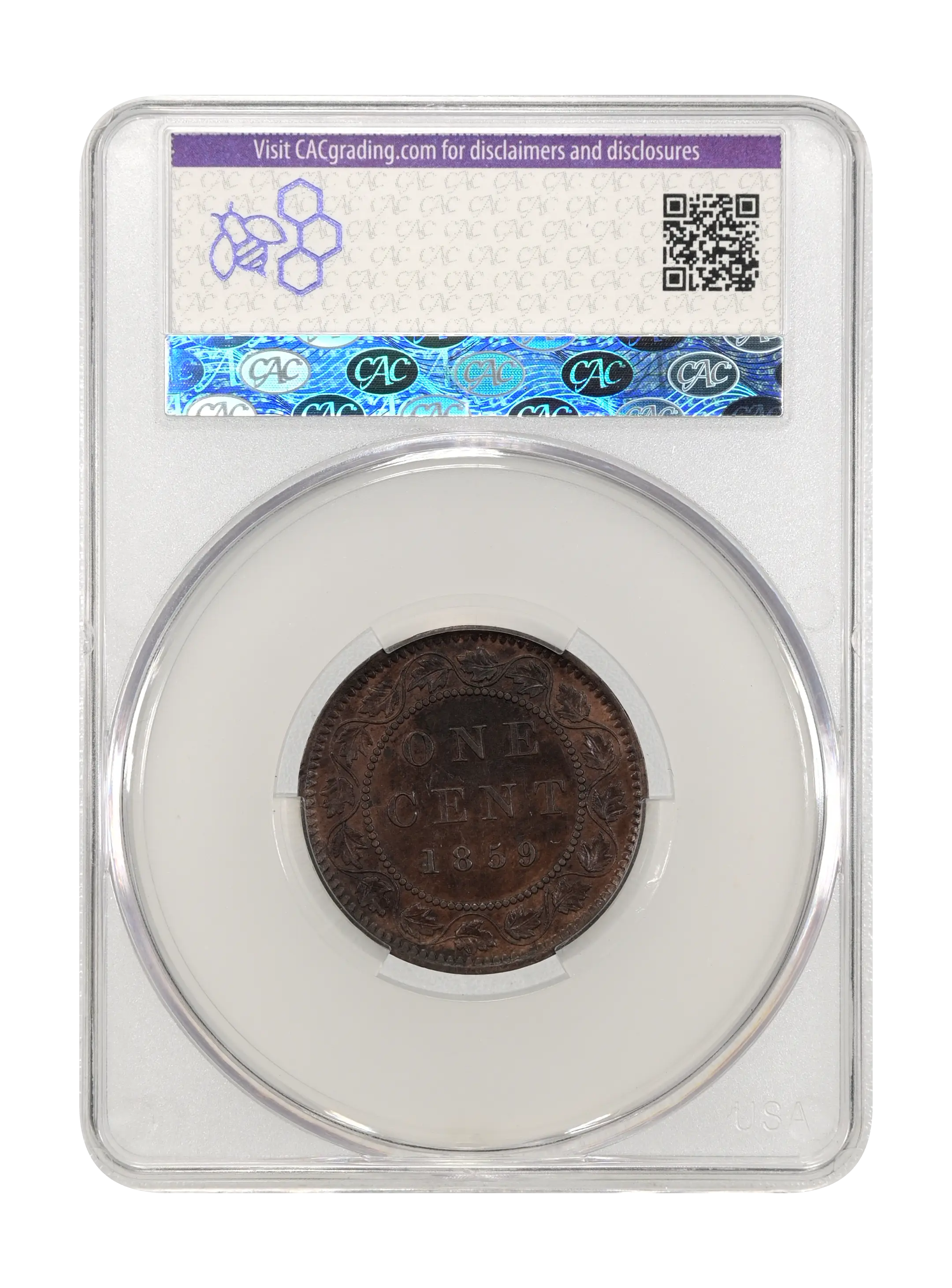 1859 1c Province of Canada, Narrow 9             MS BN thumbnail 7