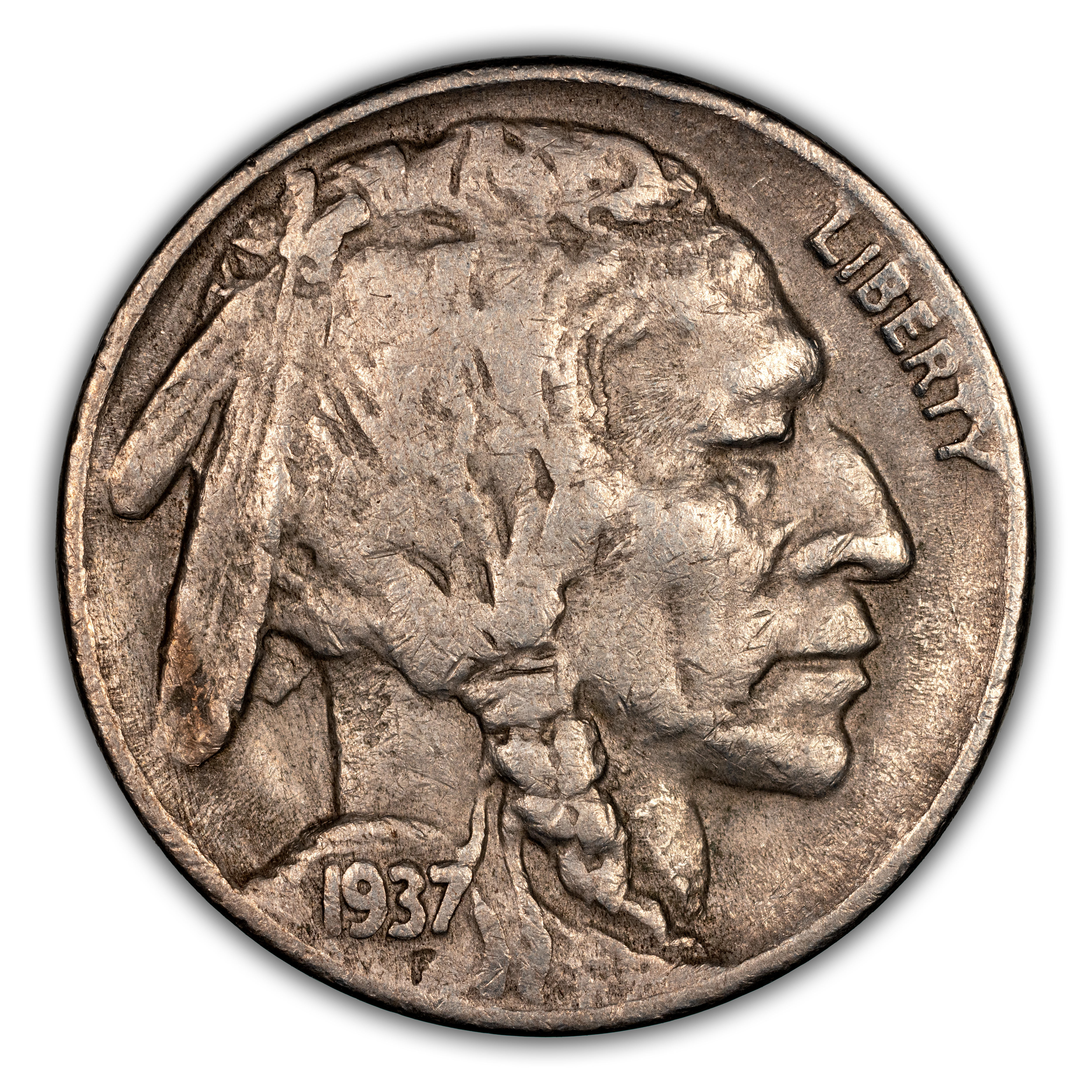 1937-D 5c 3 Legs MS thumbnail 3