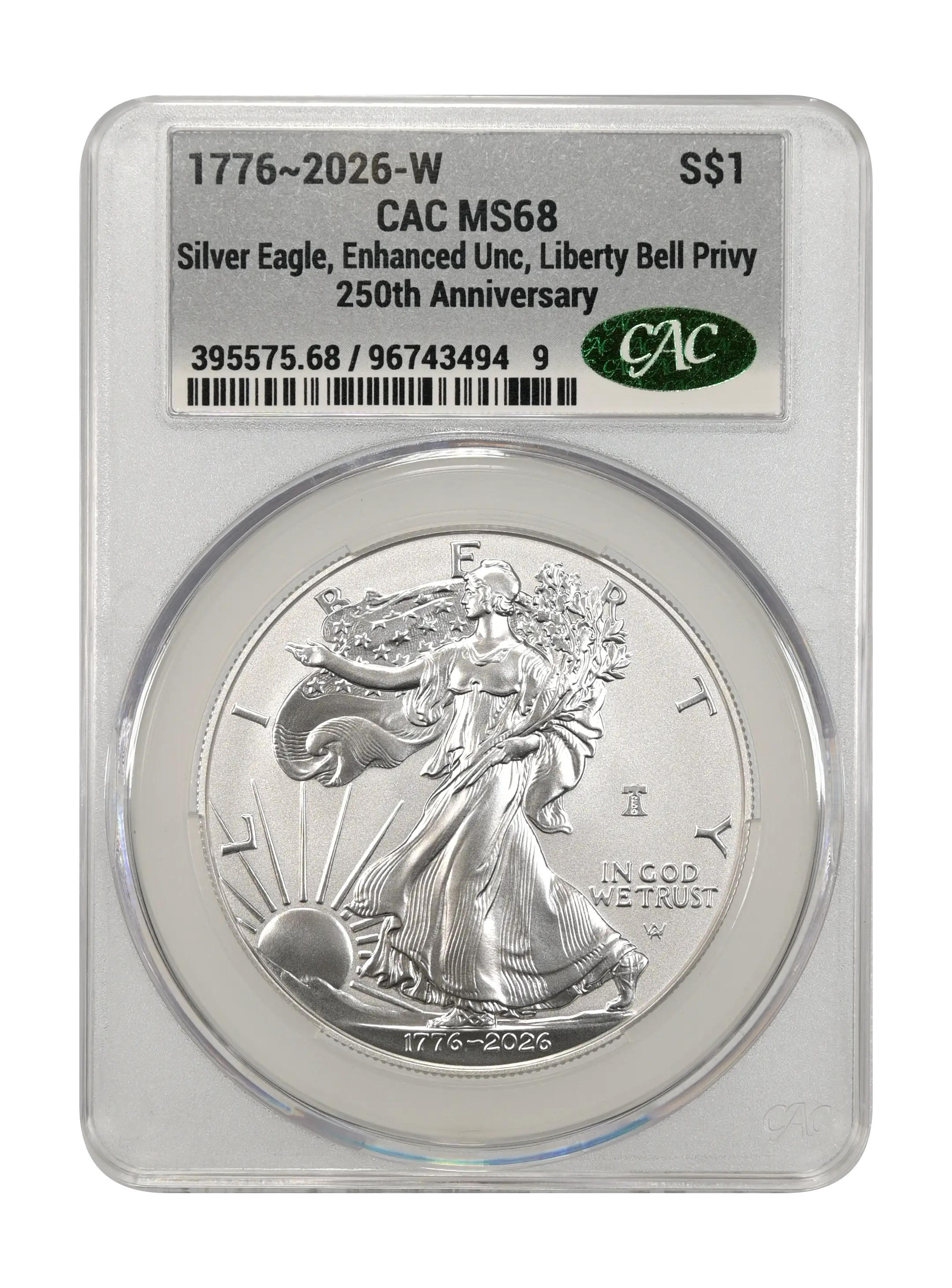 1776~2026-W $1  Silver Eagle, Enhanced Unc, Liberty Bell Privy, 250th Anniversary MS thumbnail 18