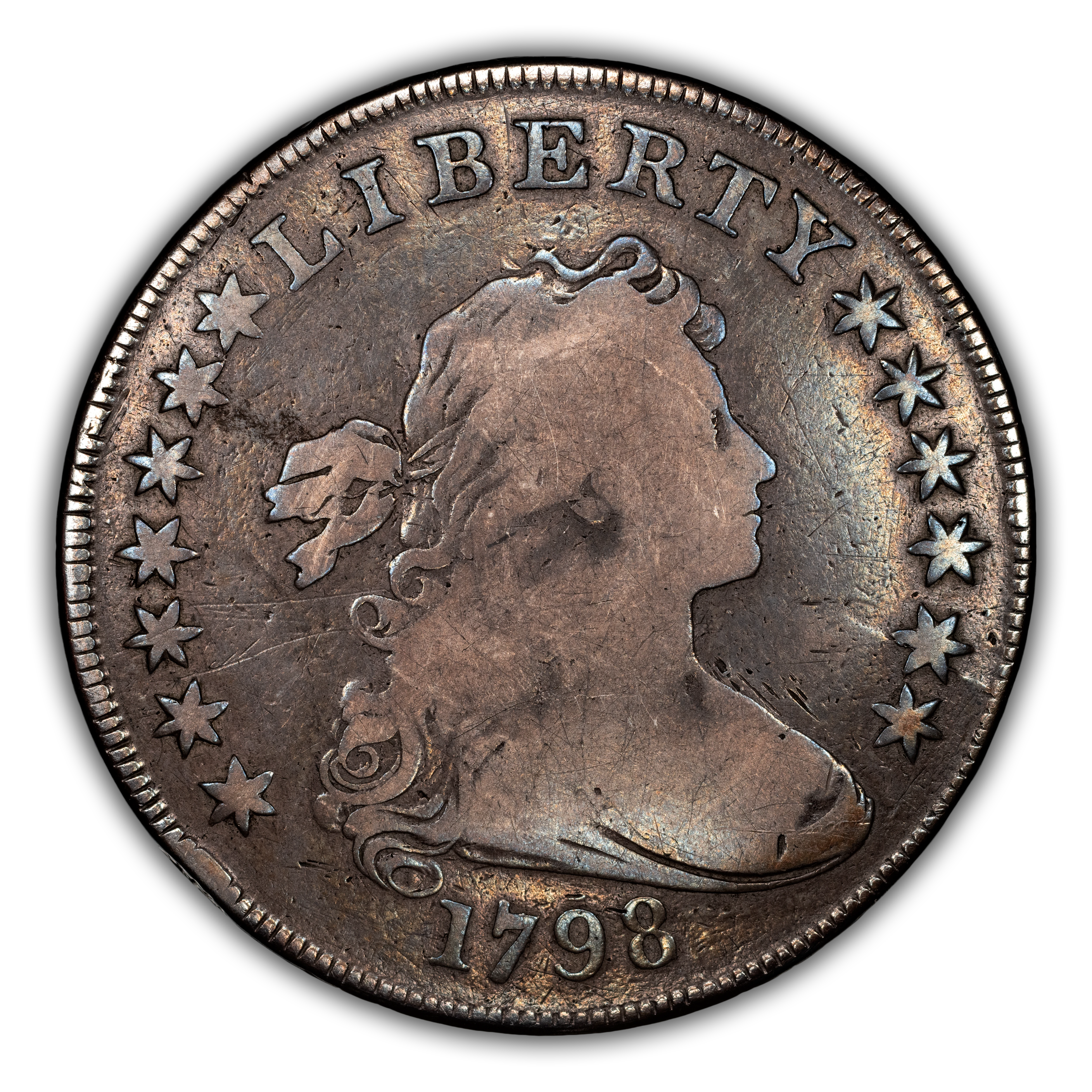 1798 $1  Large Eagle, Pointed 9 MS thumbnail 3