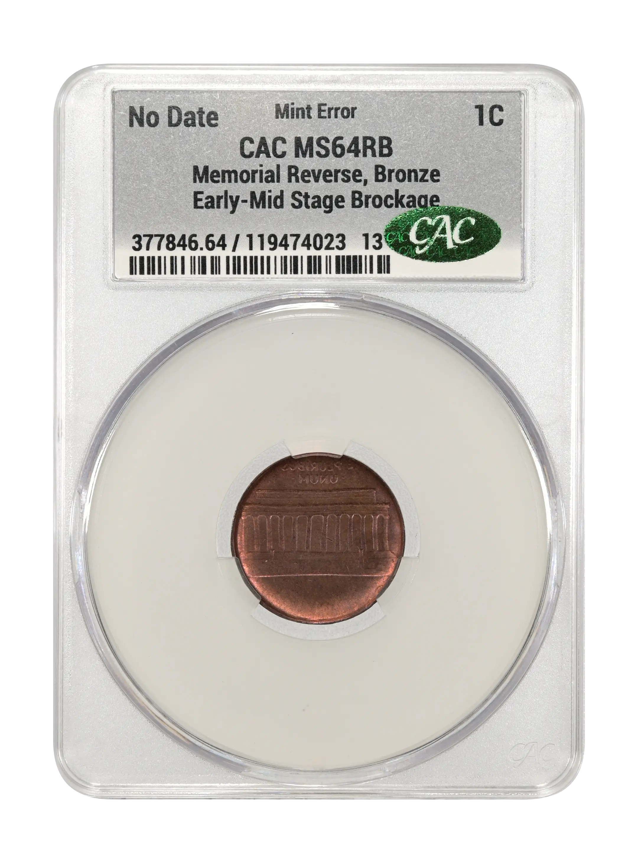 Lincoln Cent 1c Memorial Reverse, Bronze, 1959-1982 MS RB [Type] thumbnail 13
