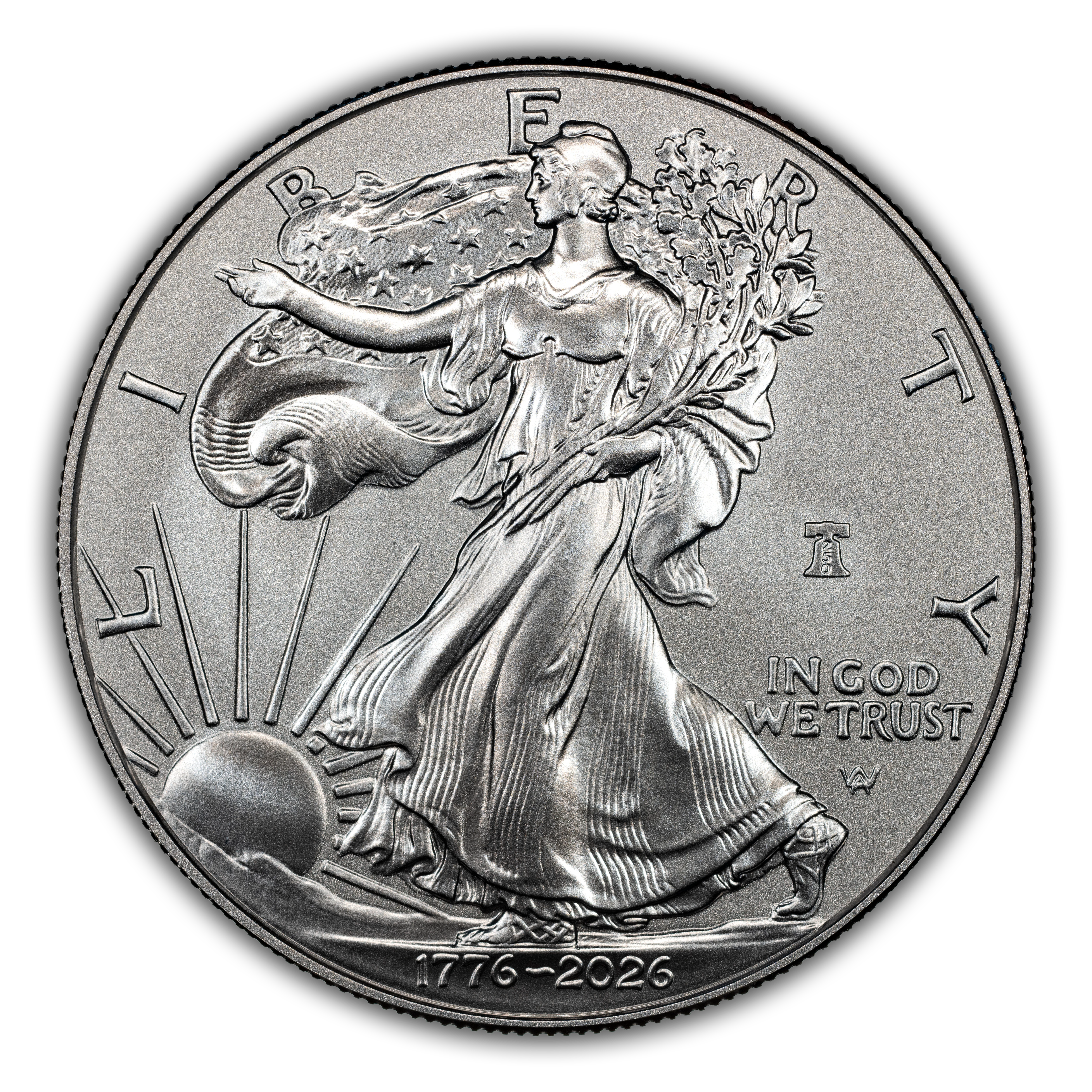 1776~2026-W $1  Silver Eagle, Enhanced Unc, Liberty Bell Privy, 250th Anniversary MS thumbnail 8