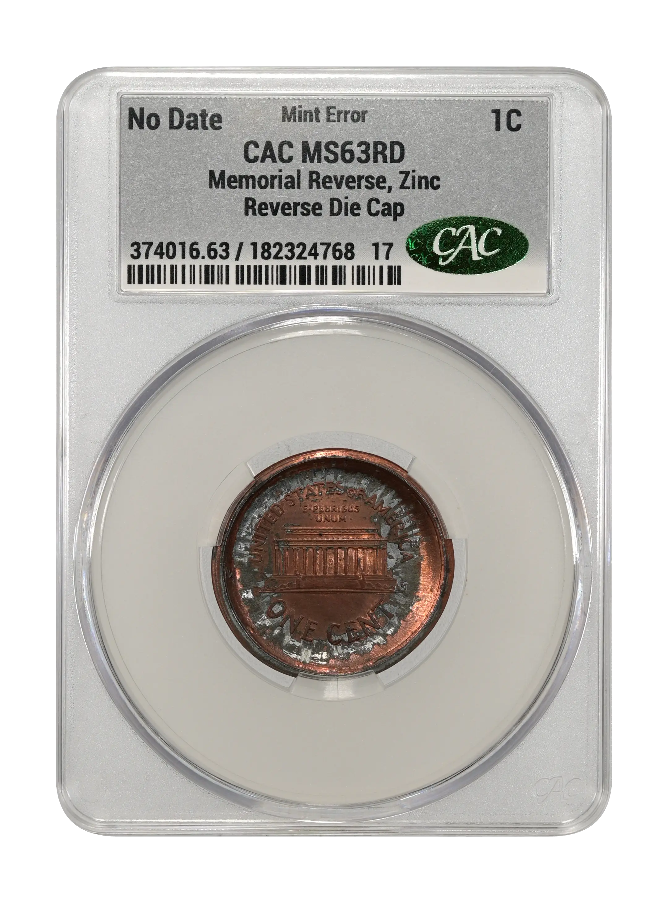 Lincoln Cent 1c Memorial Reverse, Zinc, 1982-2008 MS RD [Type] thumbnail 17