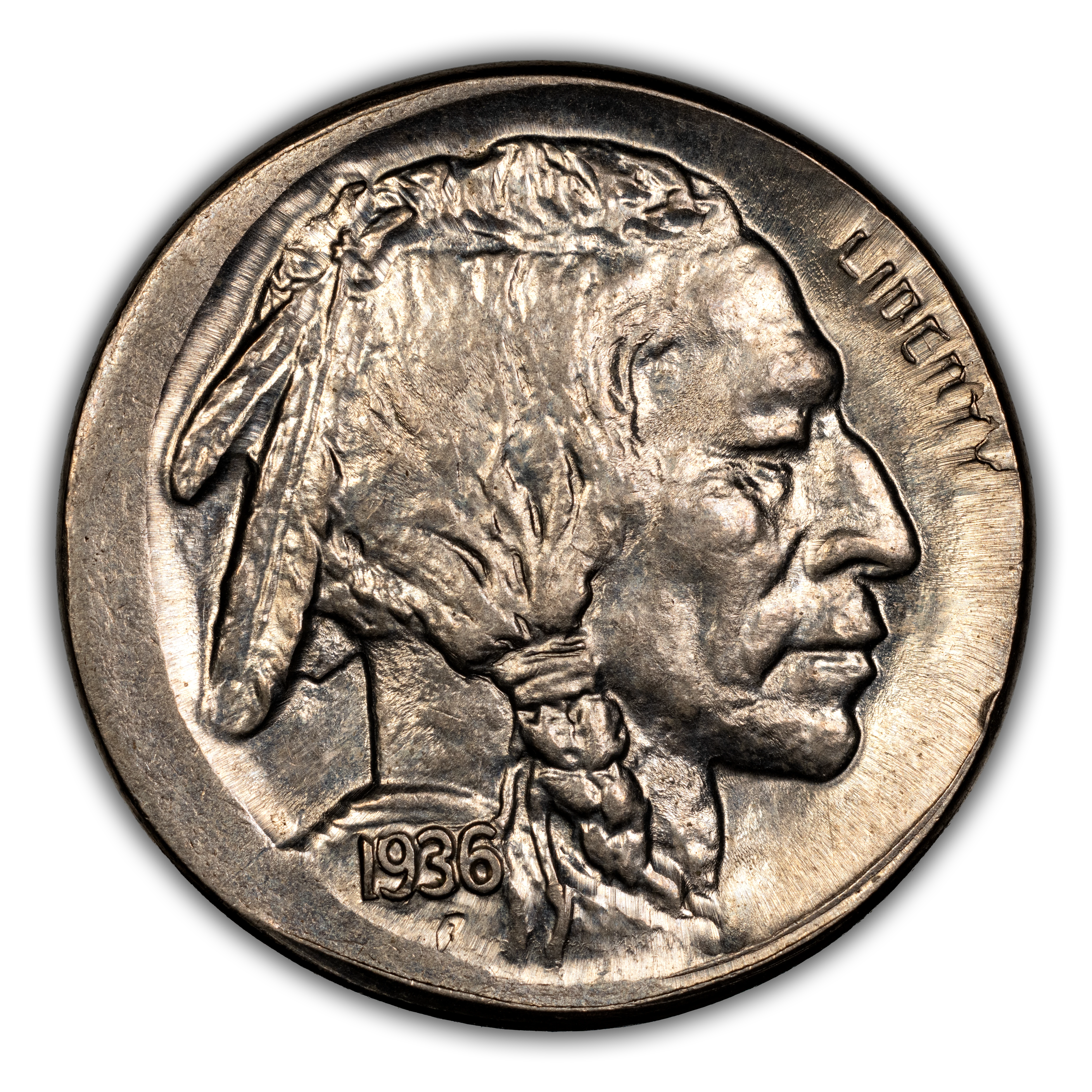 1936 5c Doubled Die Obverse, FS-102 MS thumbnail 3