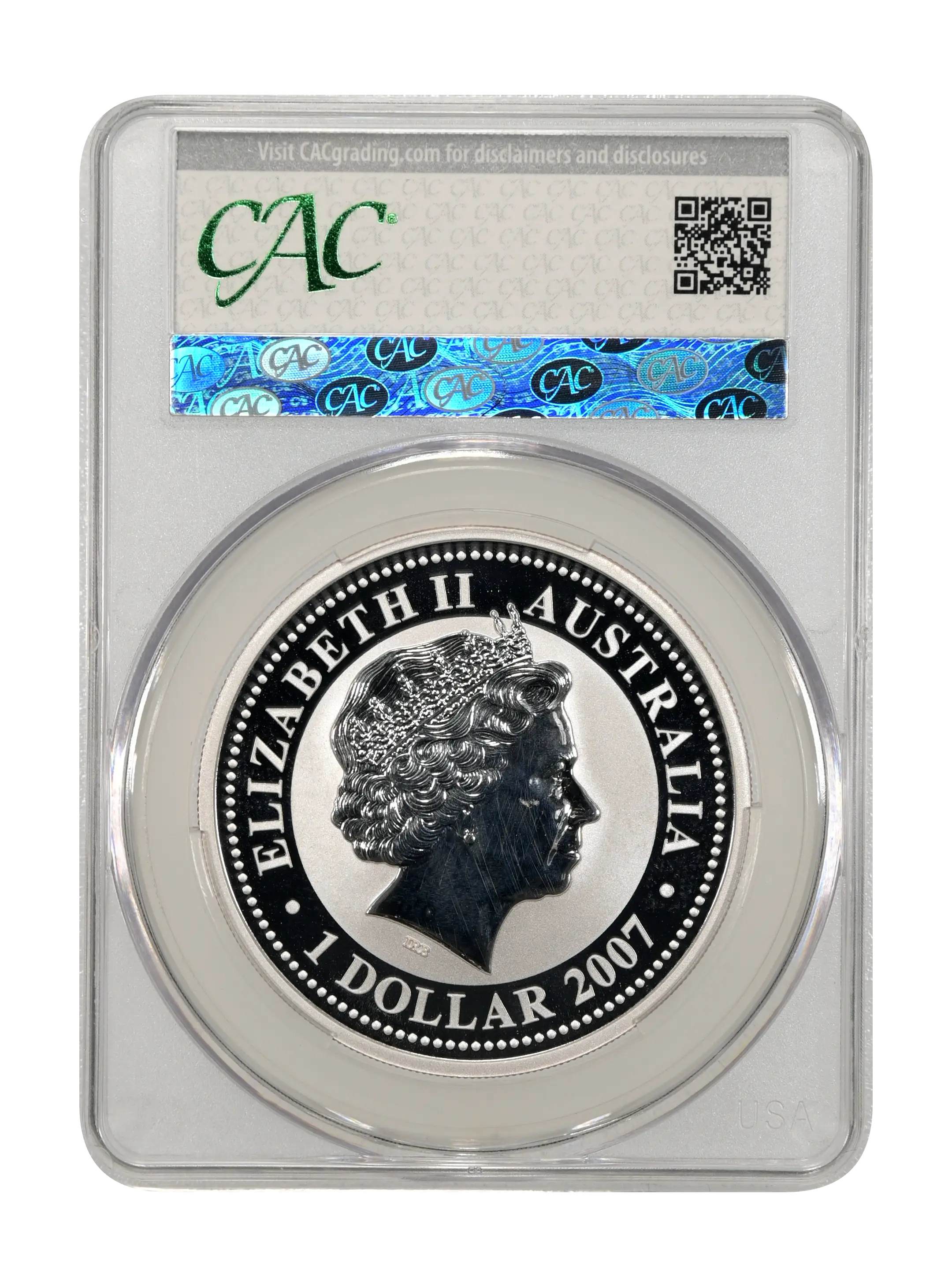 2007 S$1 1oz Silver, Year of the Ox, 2009 MS thumbnail 2