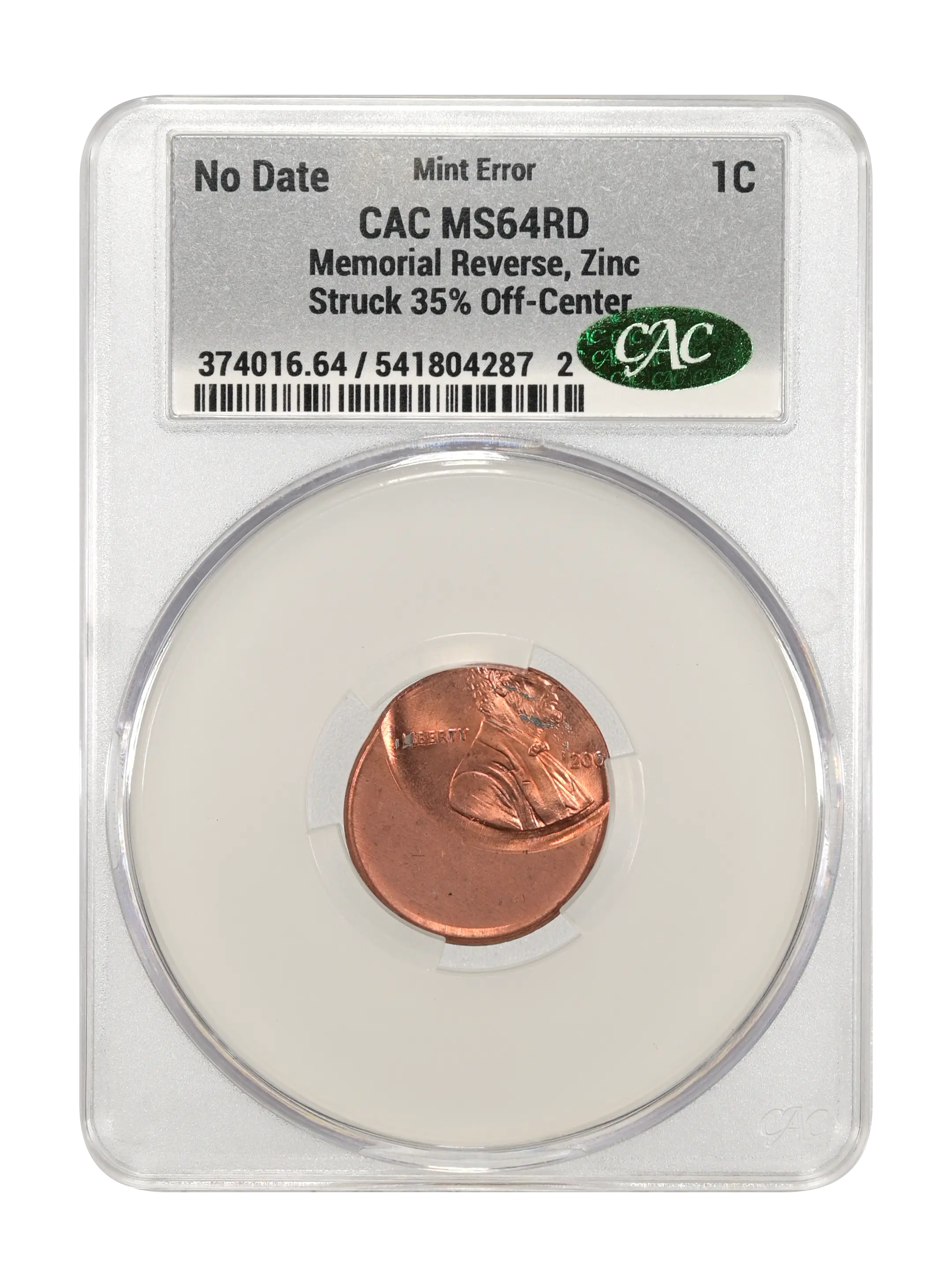 Lincoln Cent 1c Memorial Reverse, Zinc, 1982-2008 MS RD [Type] thumbnail 19