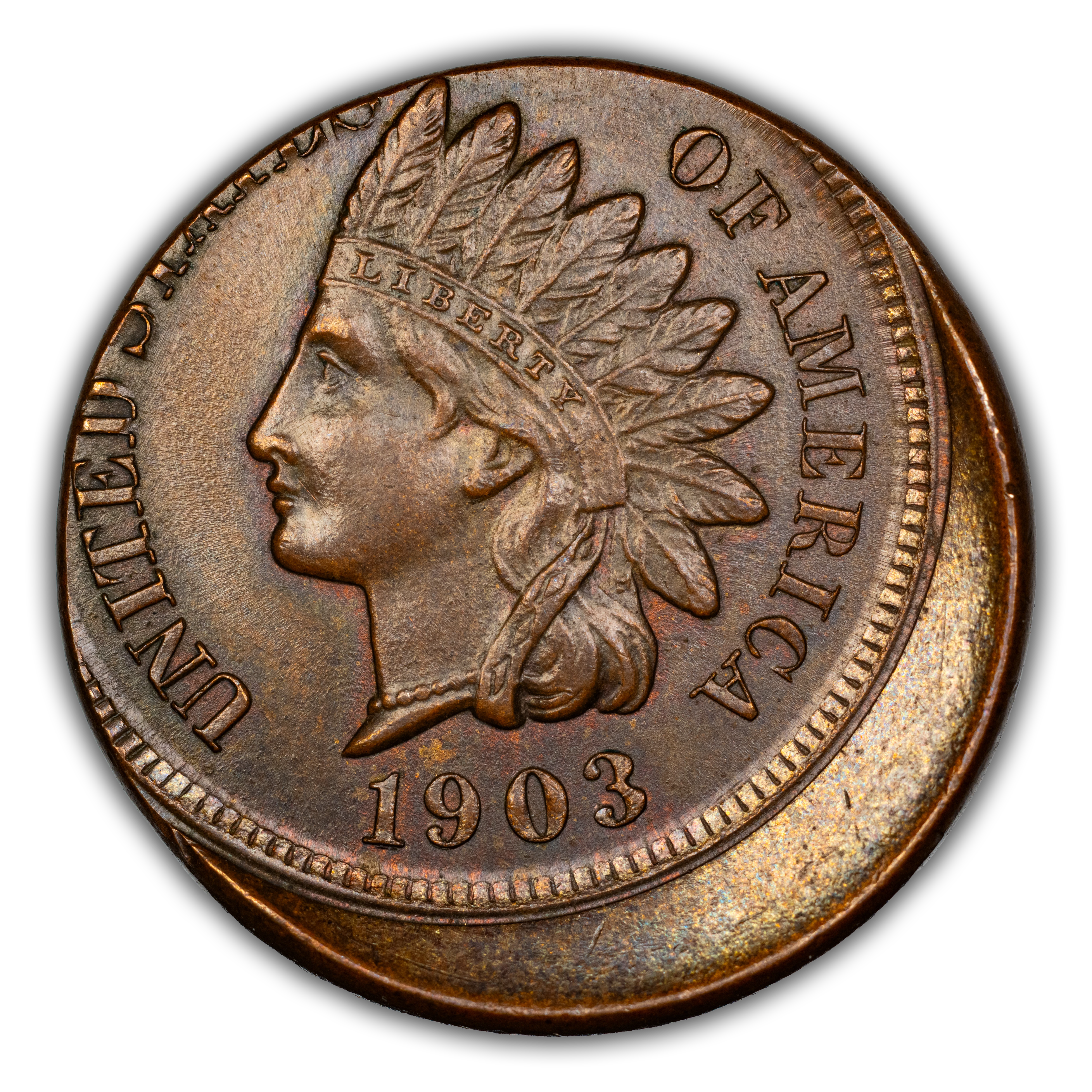 1903 1c Repunched Date, FS-304, S-3 MS BN thumbnail 2
