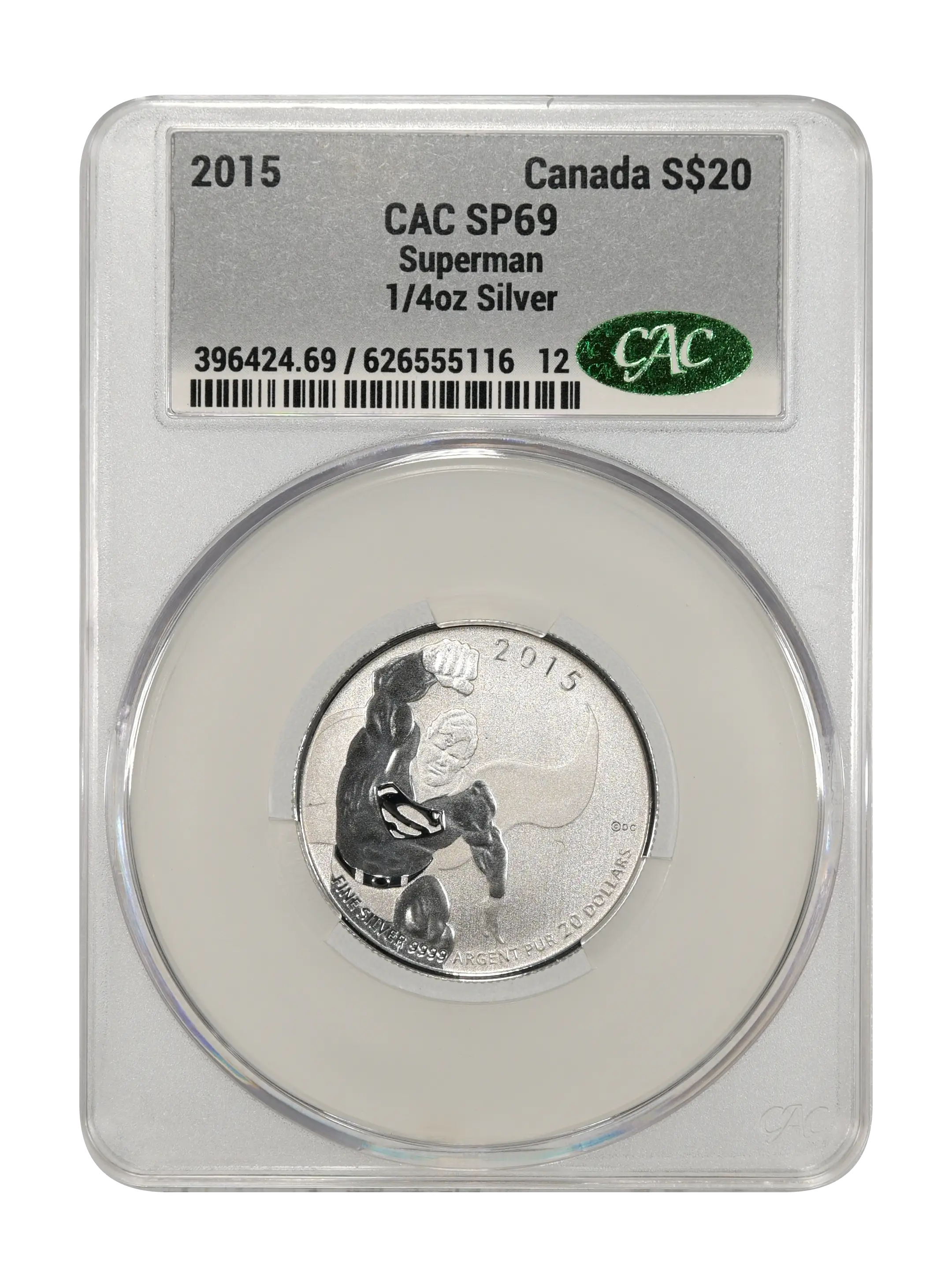 2015 S$20 1/4oz Silver, Superman SP thumbnail 5