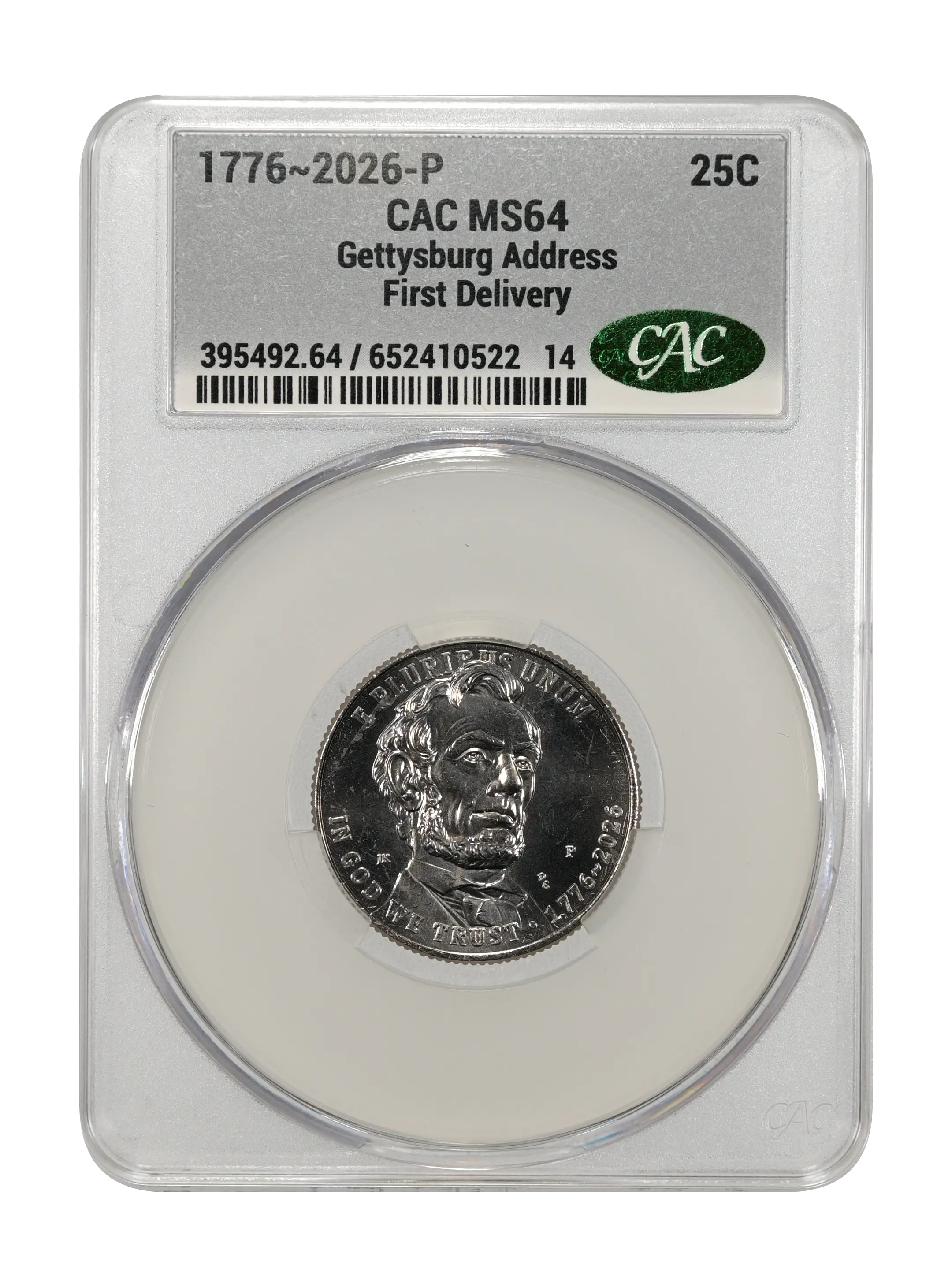 1776~2026-P 25c Gettysburg Address MS thumbnail 5
