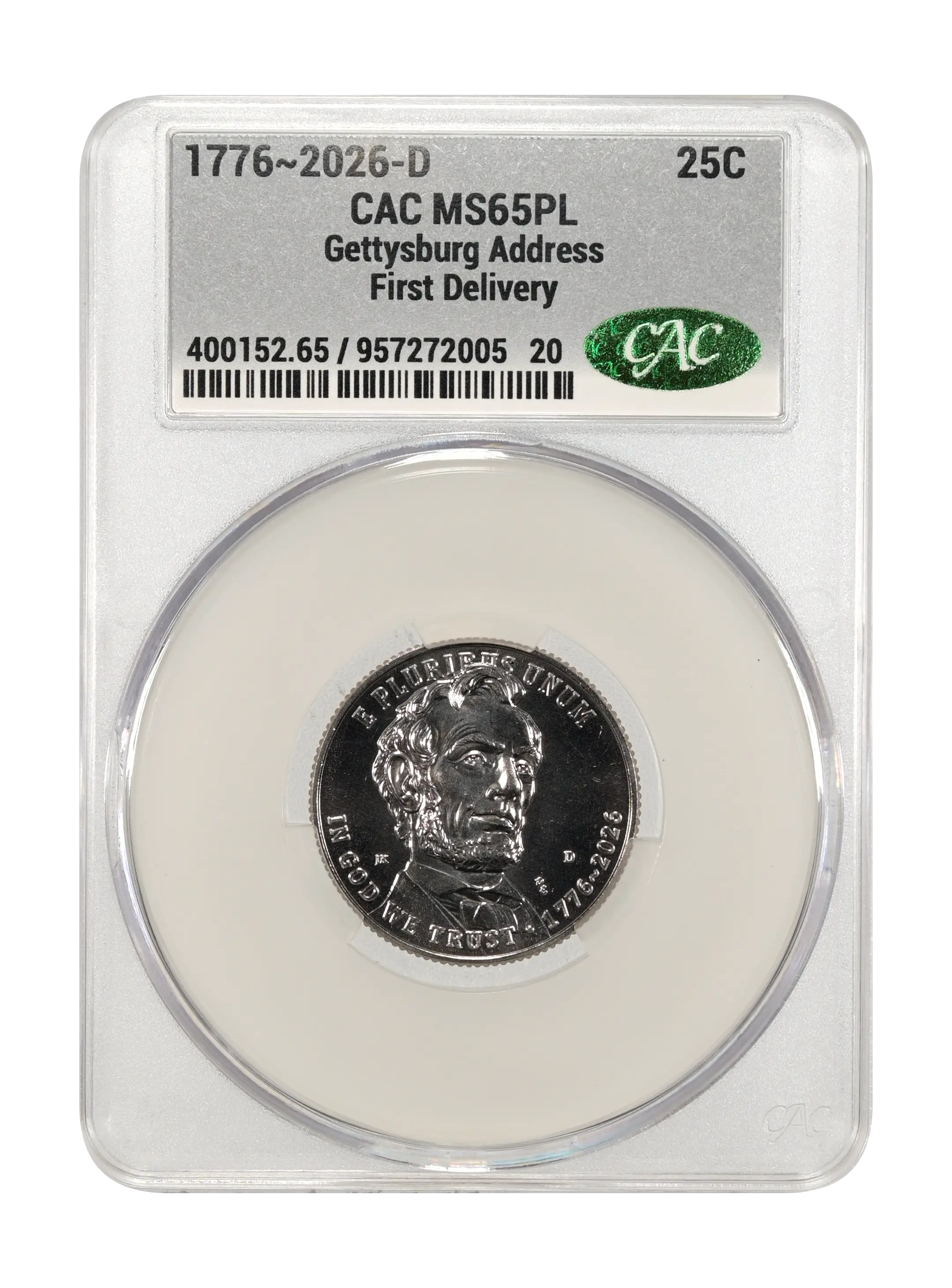 1776~2026-D 25c Gettysburg Address MS PL thumbnail 4