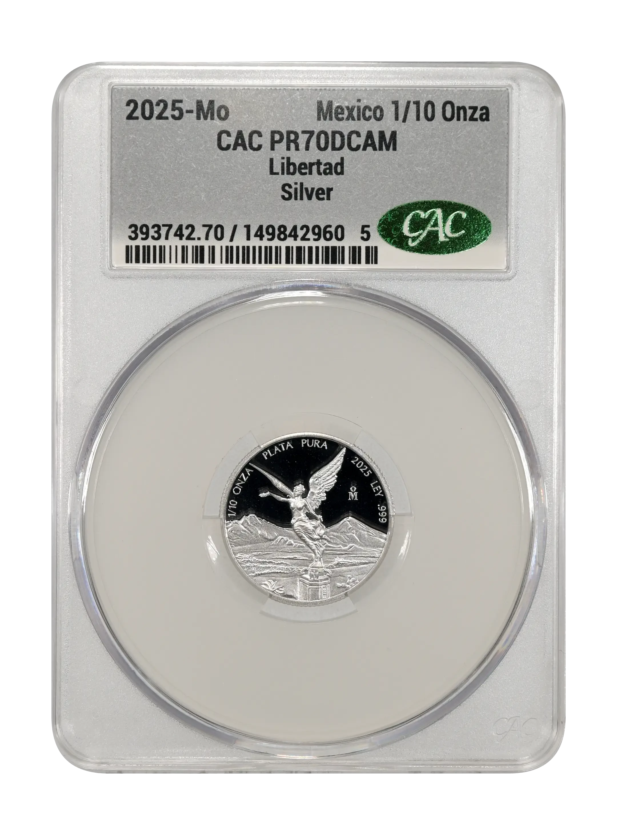 Mexico 2024 Silver 1/10 Onza Libertad, Proof Coin Values & Prices