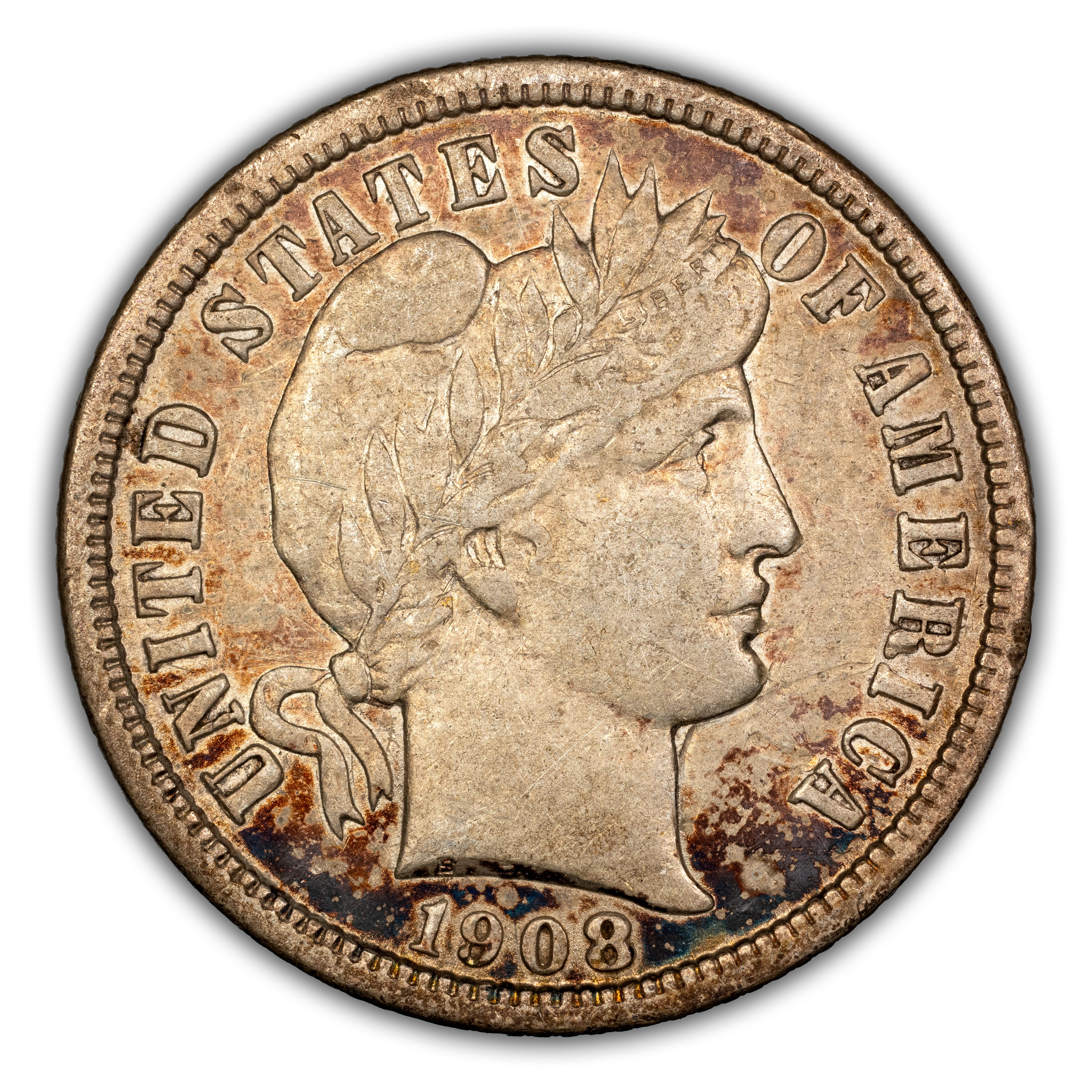 1908-D 10c Repunched Date, FS-301 MS thumbnail 2