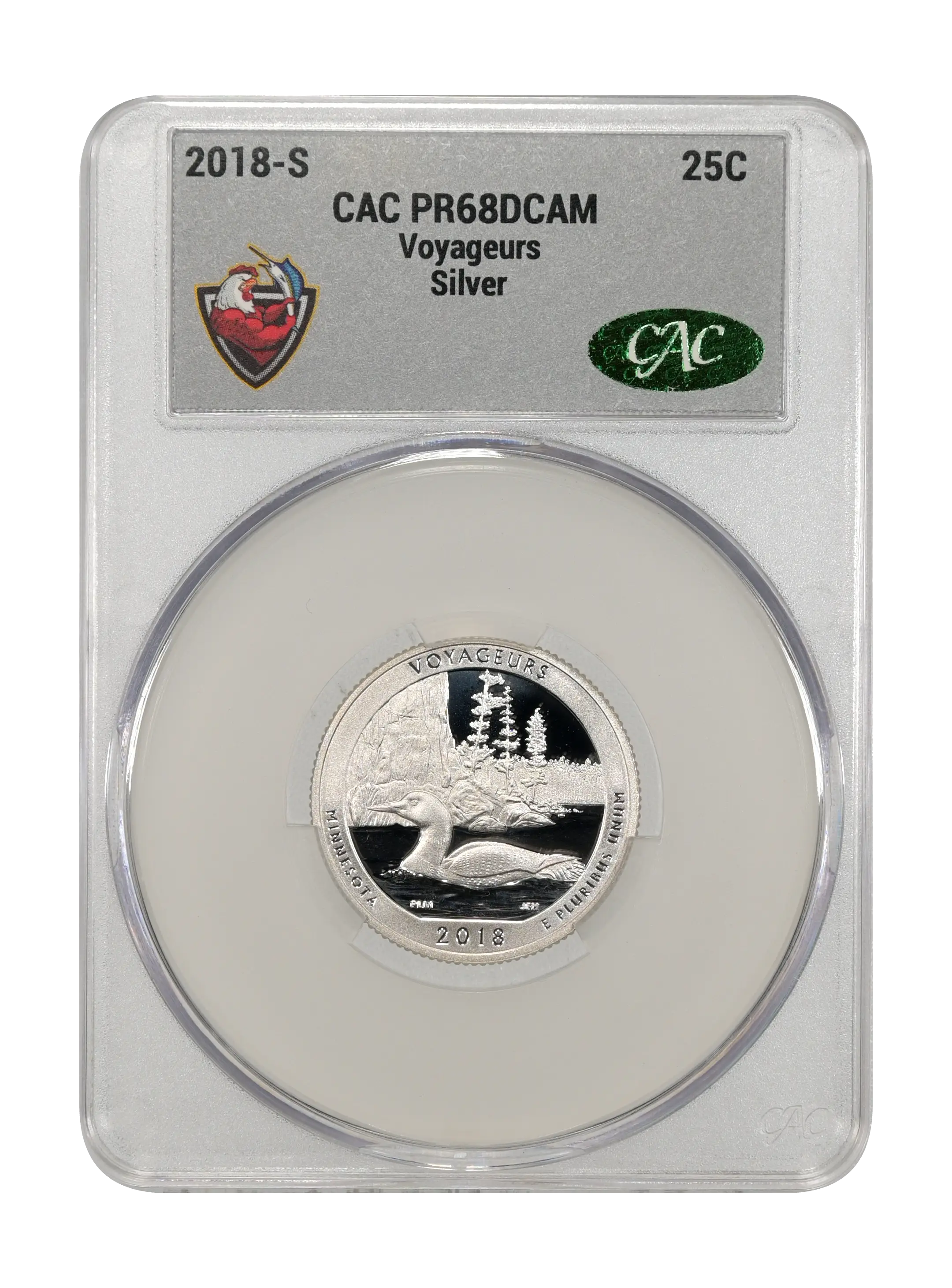 2018-S 25c Voyageurs, Silver PR DCAM thumbnail 6