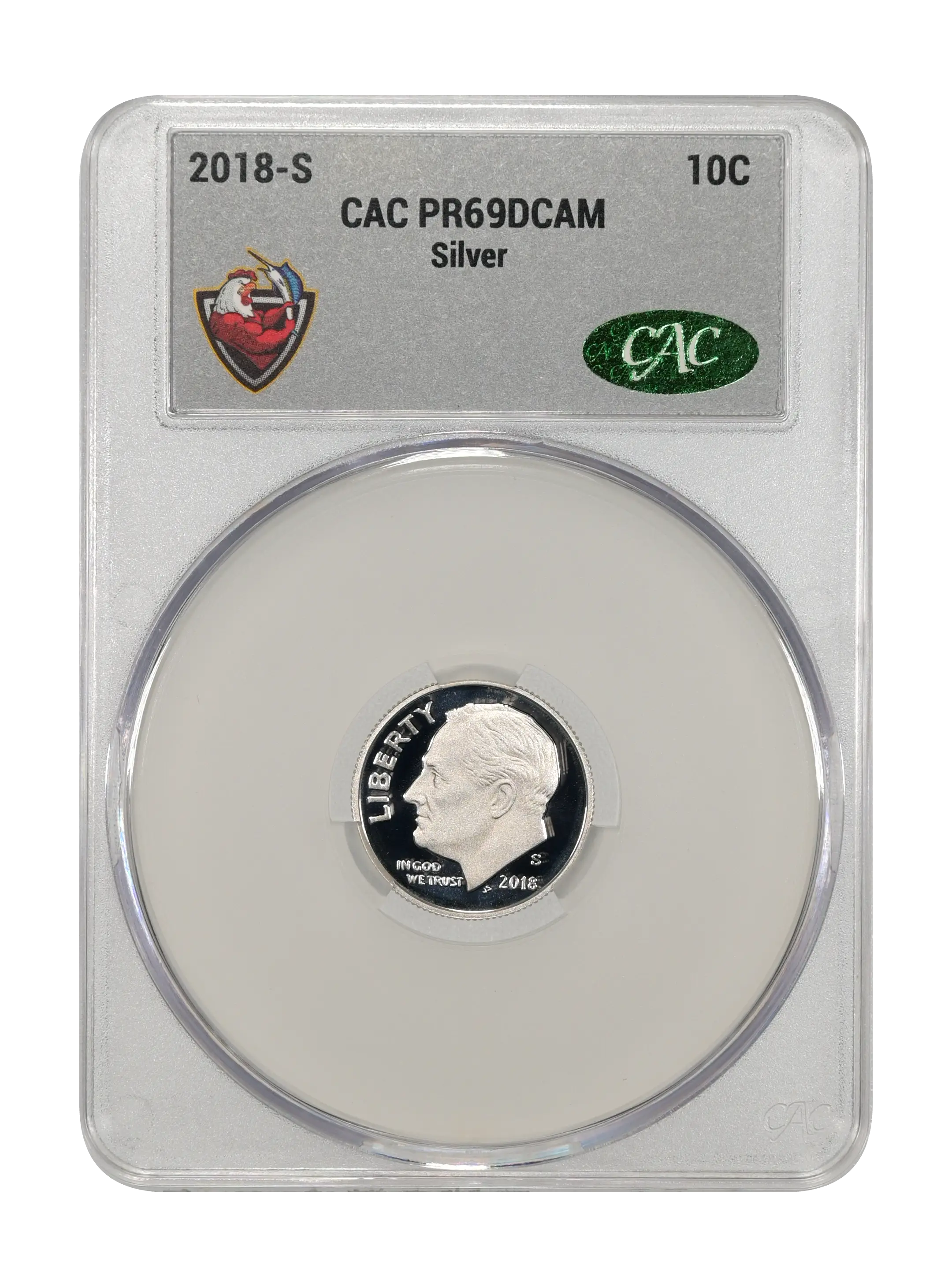 2018-S 10c Silver PR DCAM thumbnail 3