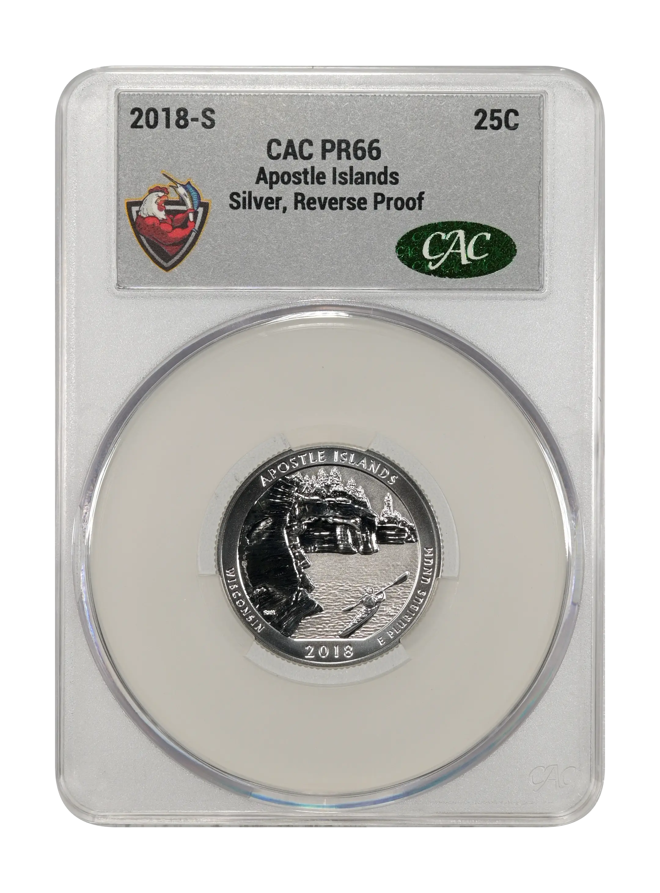 2018-S 25c Apostle Islands, Silver, Reverse Proof PR thumbnail 3