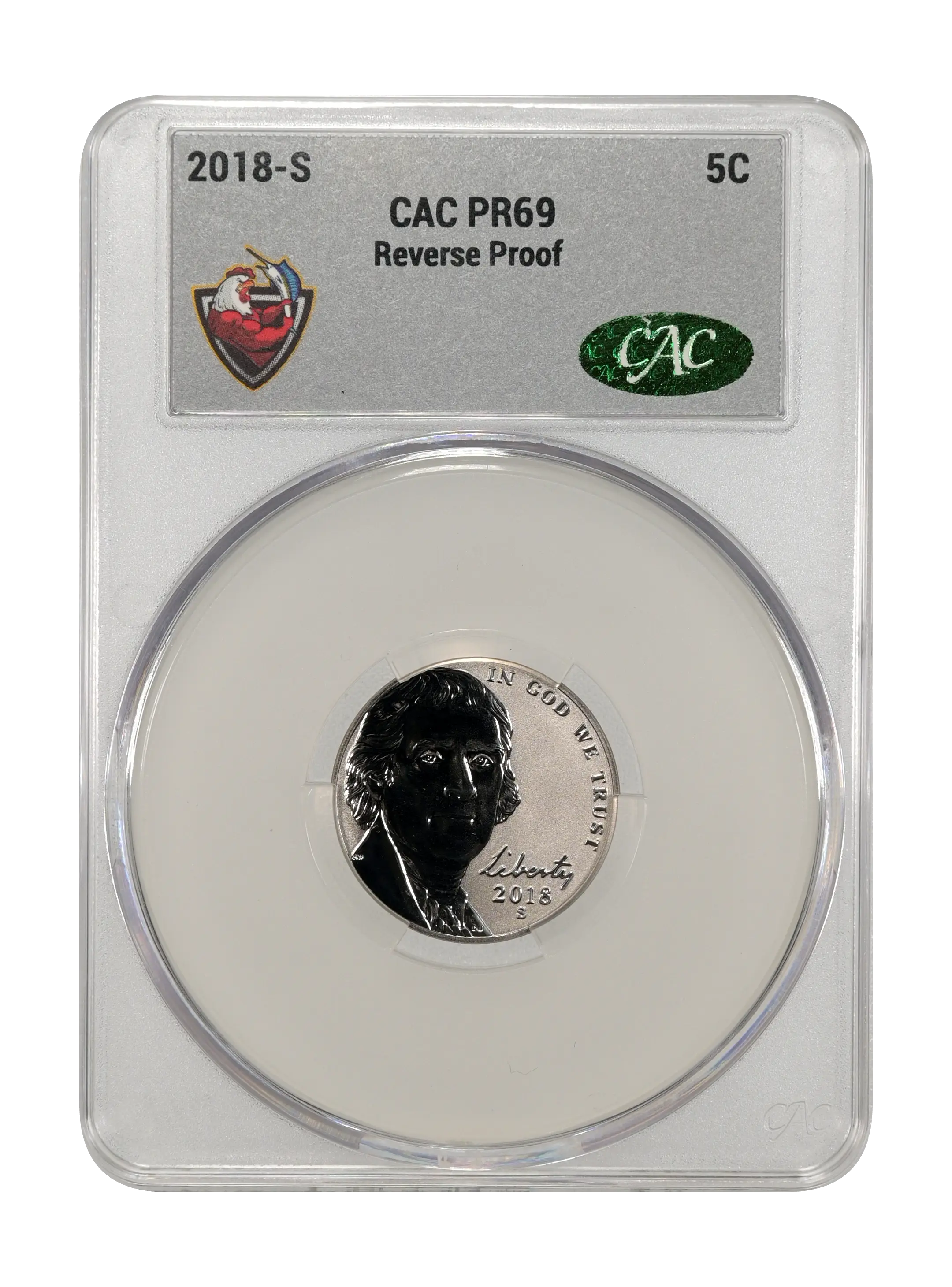 2018-S 5c Reverse Proof PR thumbnail 6