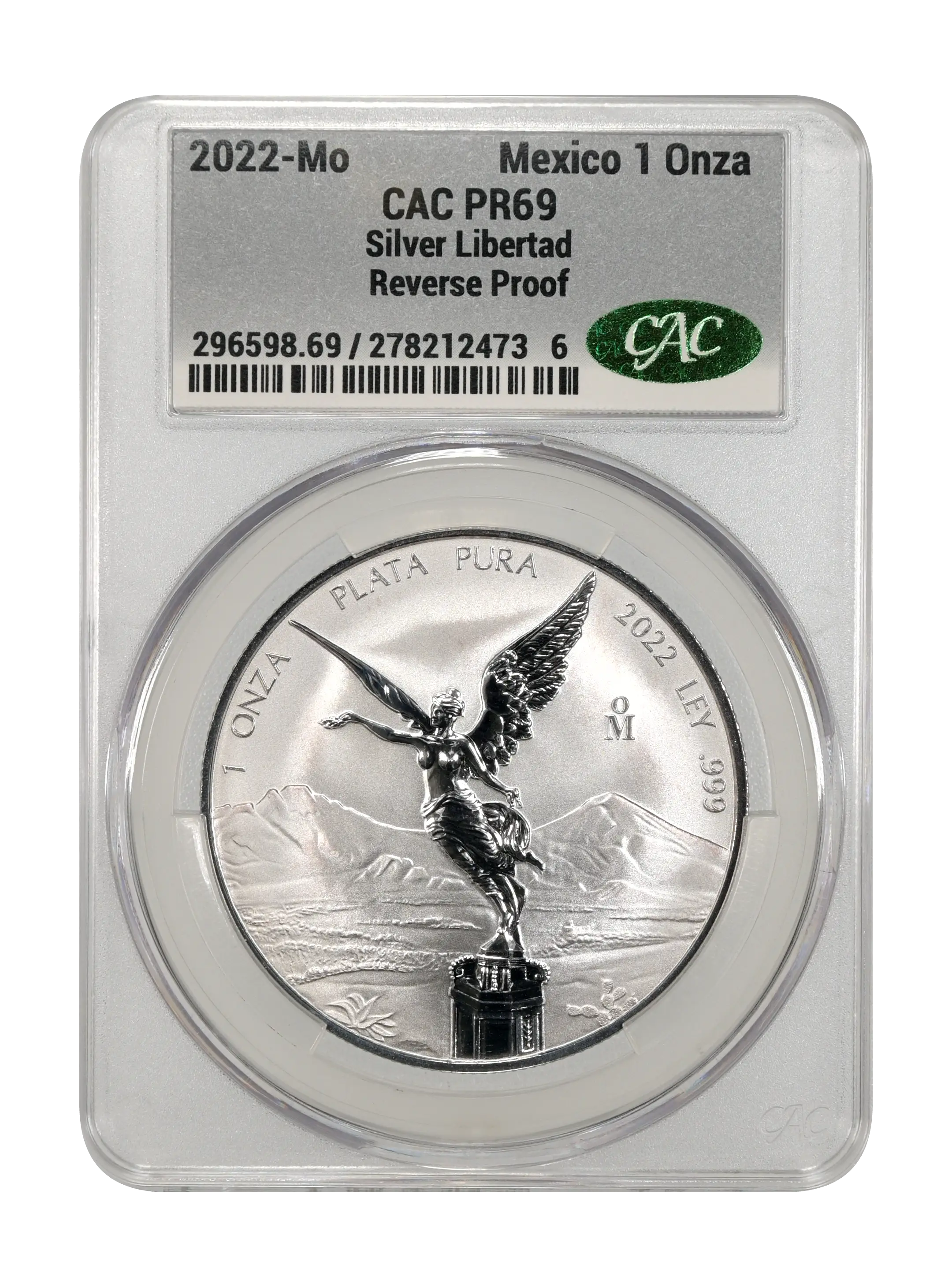 2022-Mo 1 Onza Libertad, Silver, Reverse Proof PR (KM-639) thumbnail 3