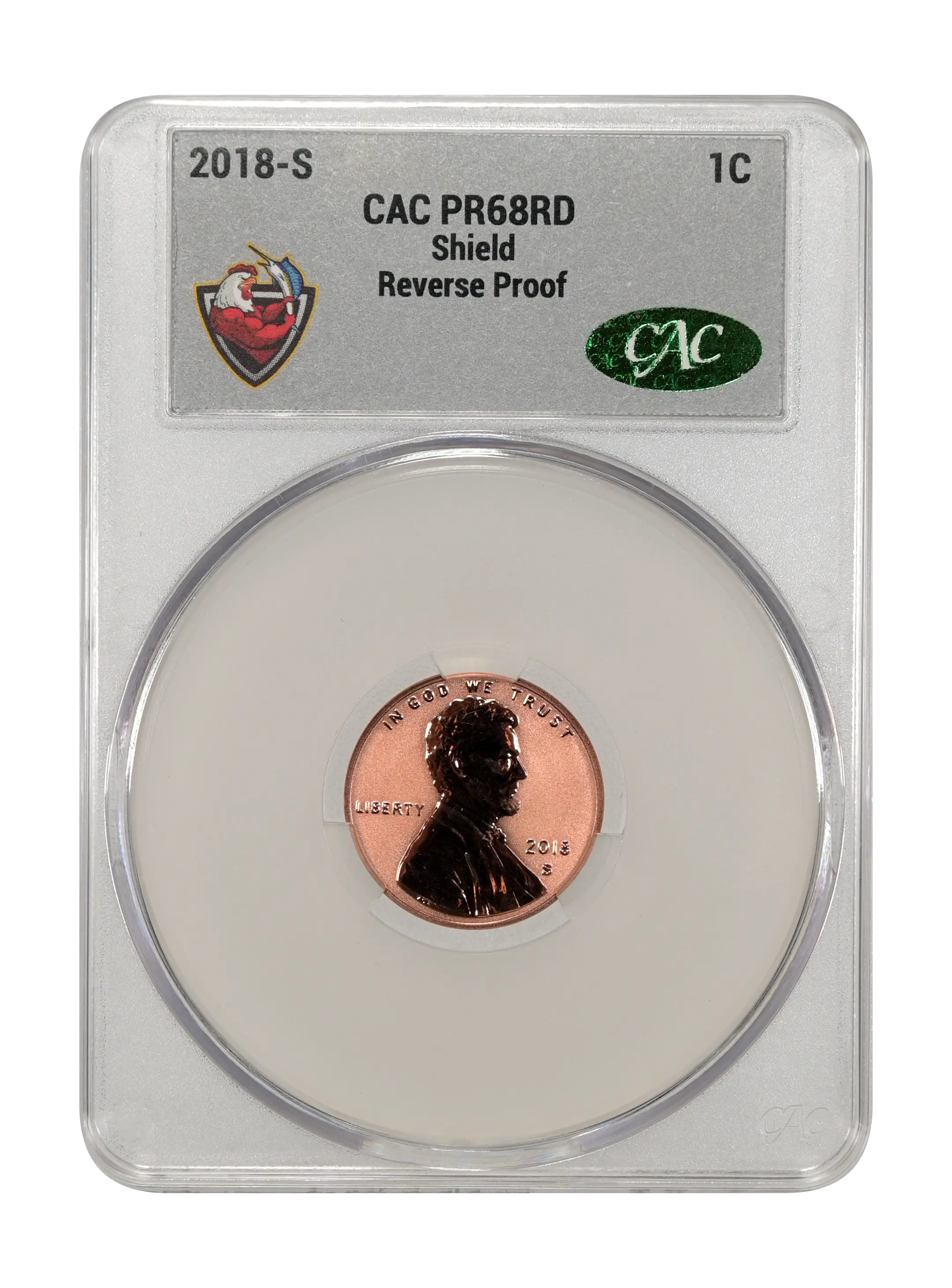 2018-S 1c Shield, Reverse Proof PR RD thumbnail 5