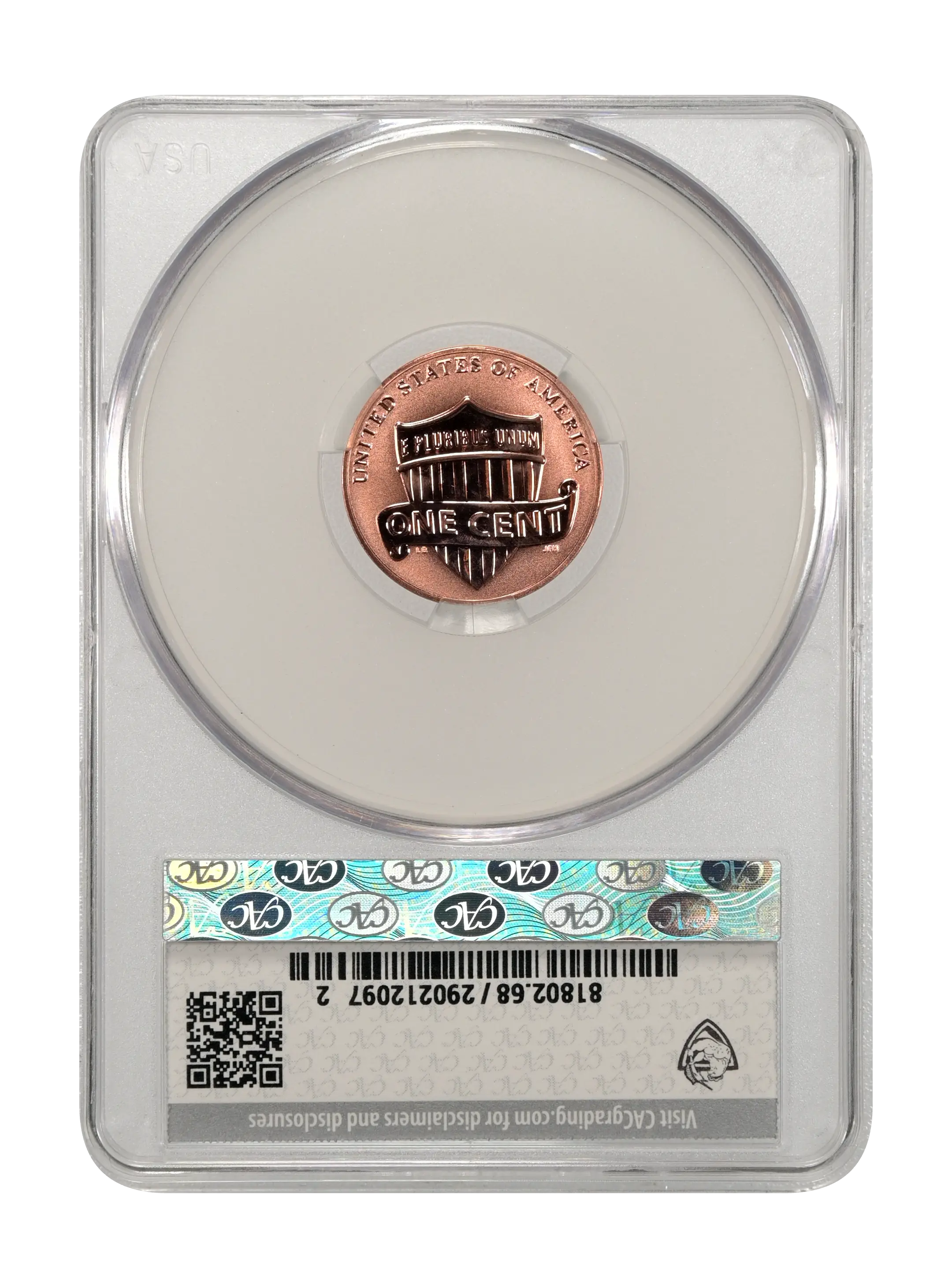 2018-S 1c Shield, Reverse Proof PR RD thumbnail 16