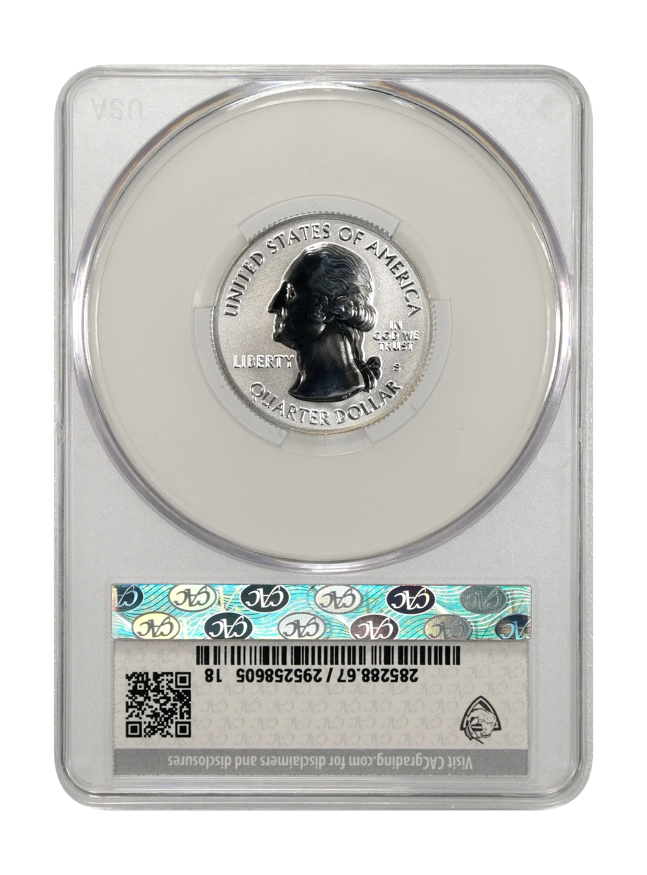 2018-S 25c Voyageurs, Silver, Reverse Proof PR thumbnail 13