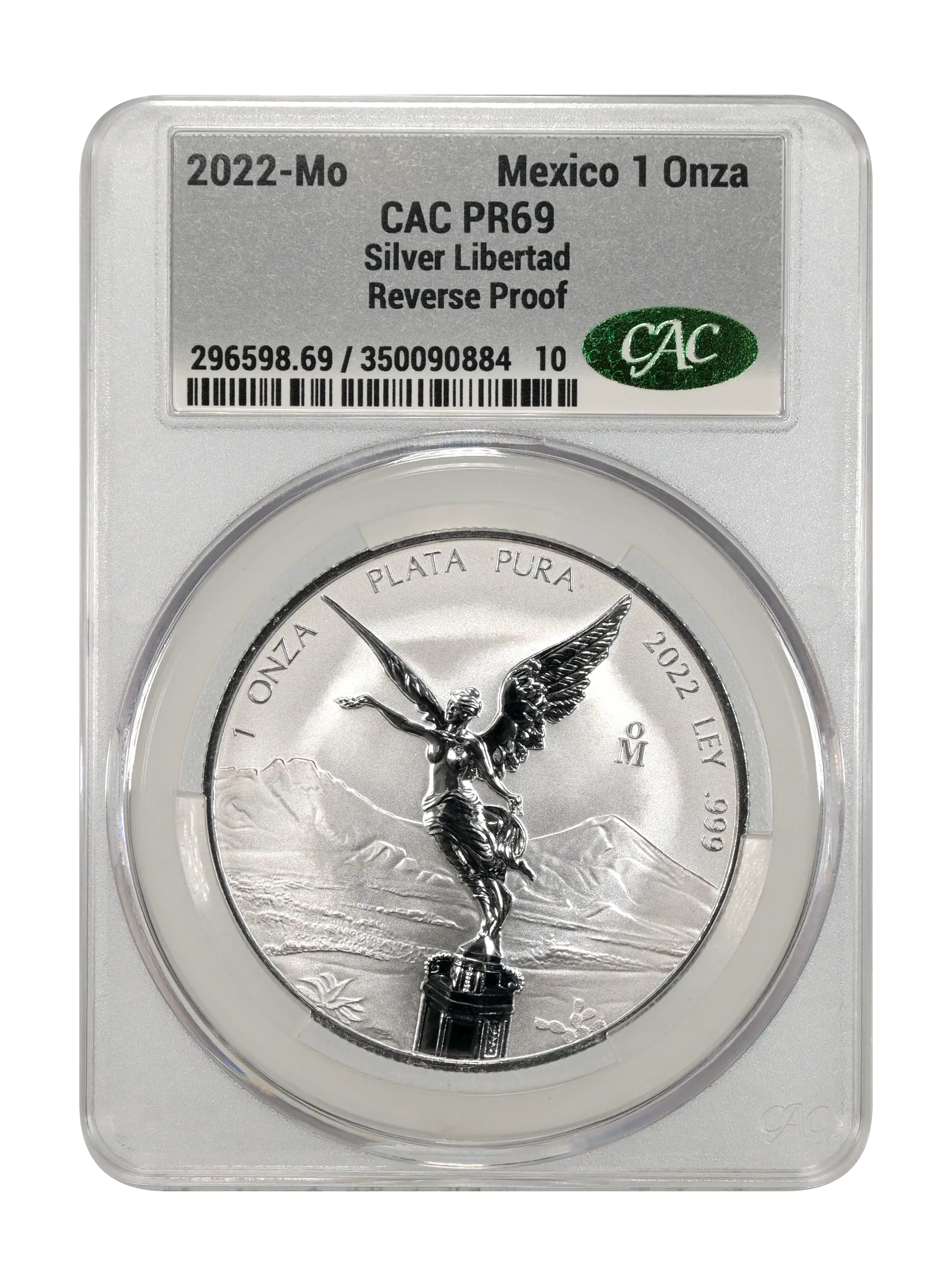 2022-Mo 1 Onza Libertad, Silver, Reverse Proof PR