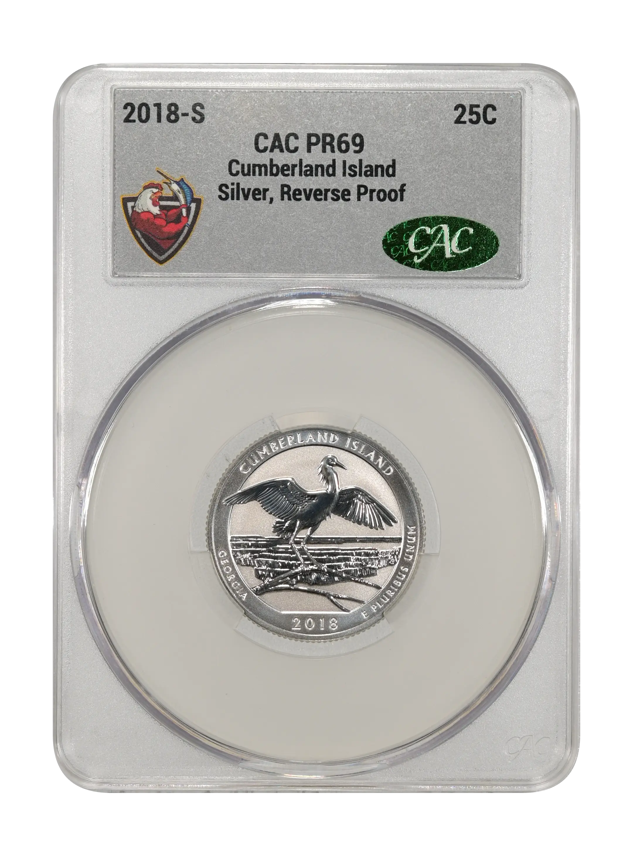 2018-S 25c Cumberland, Silver, Reverse Proof PR thumbnail 6