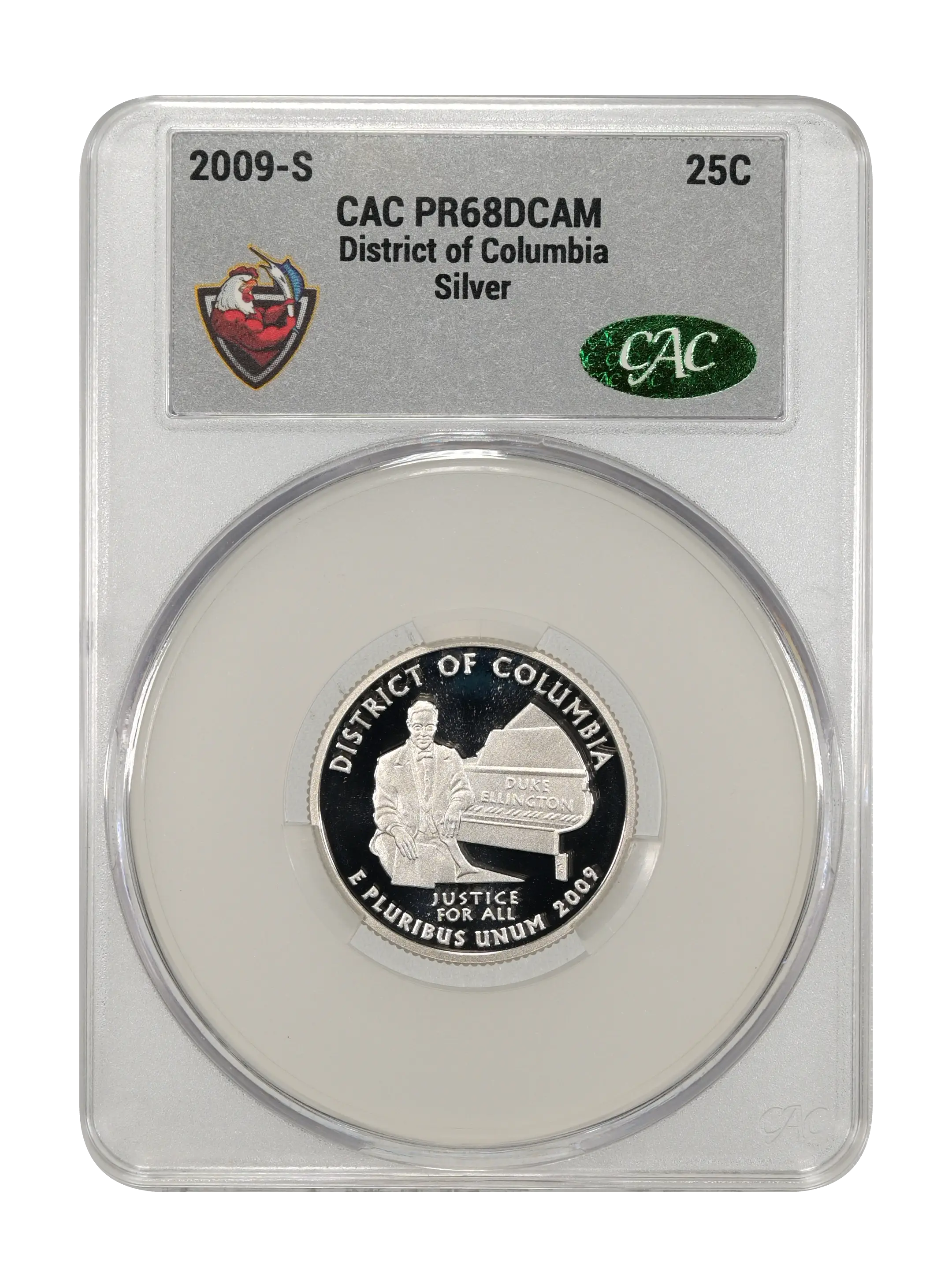 2009-S 25c District of Columbia, Silver PR DCAM thumbnail 10