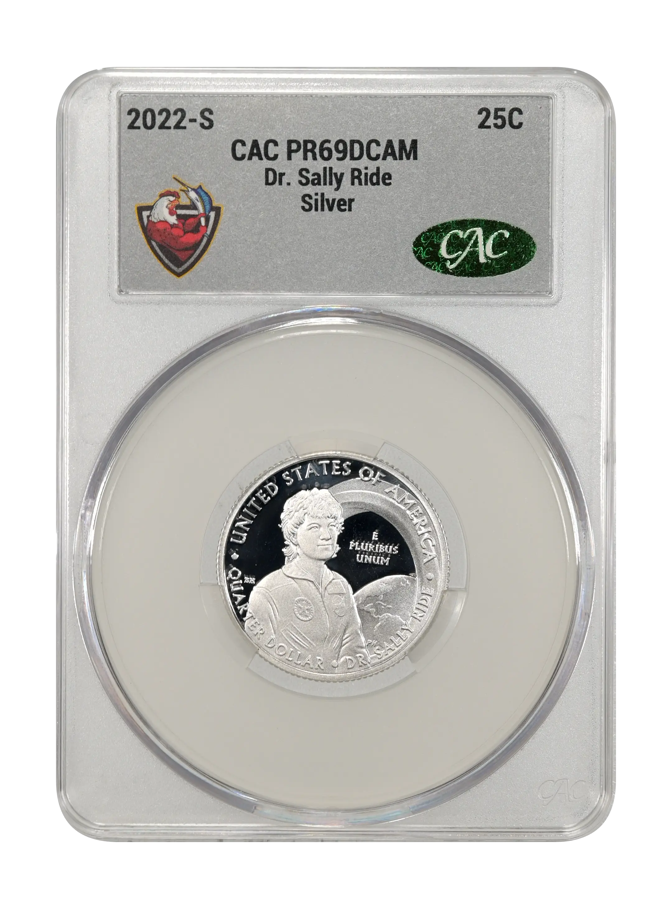 2022-S 25c Dr. Sally Ride, Silver PR DCAM thumbnail 2