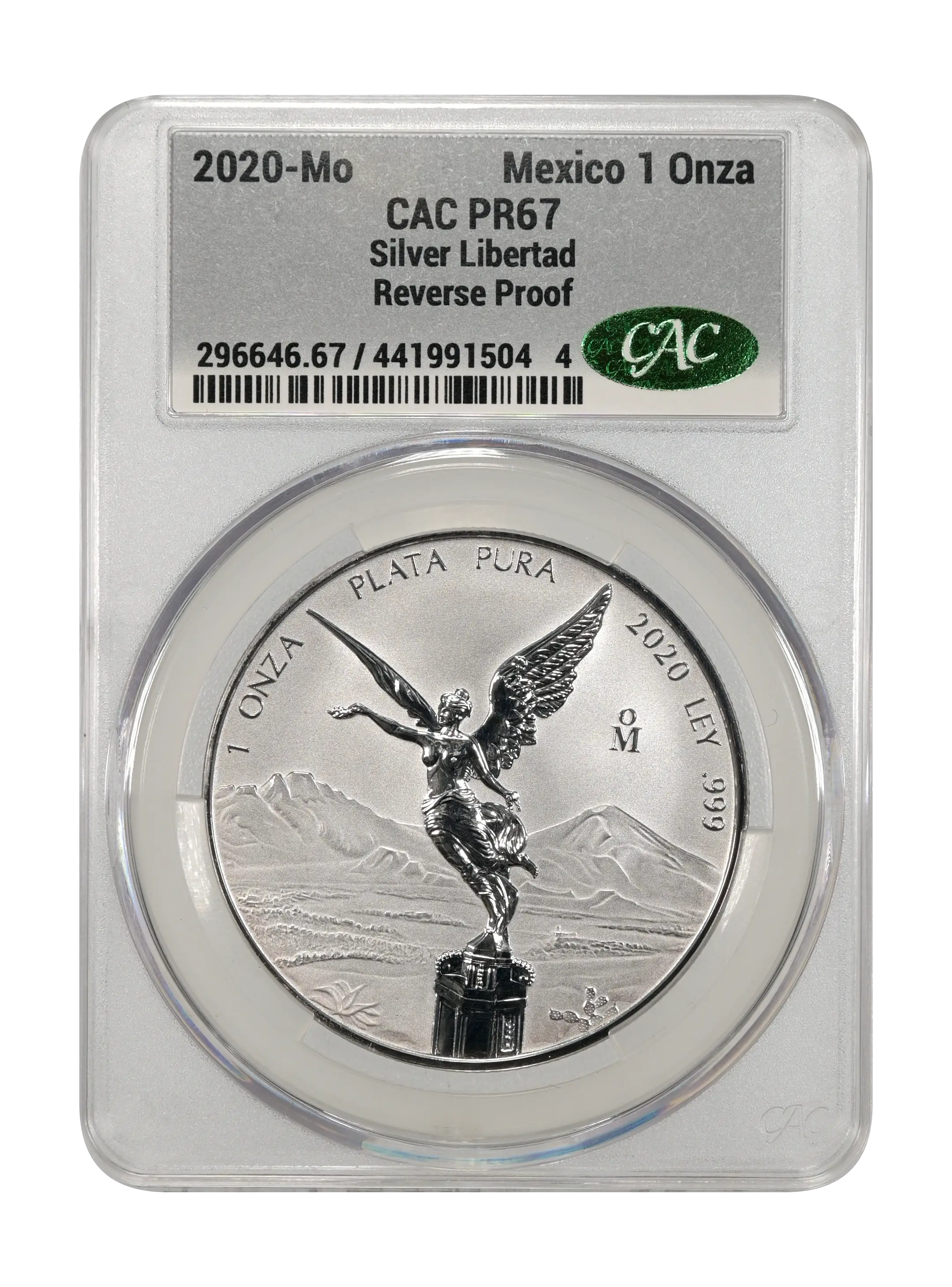 2020-Mo 1 Onza Libertad, Silver, Reverse Proof PR (KM-639) thumbnail 2