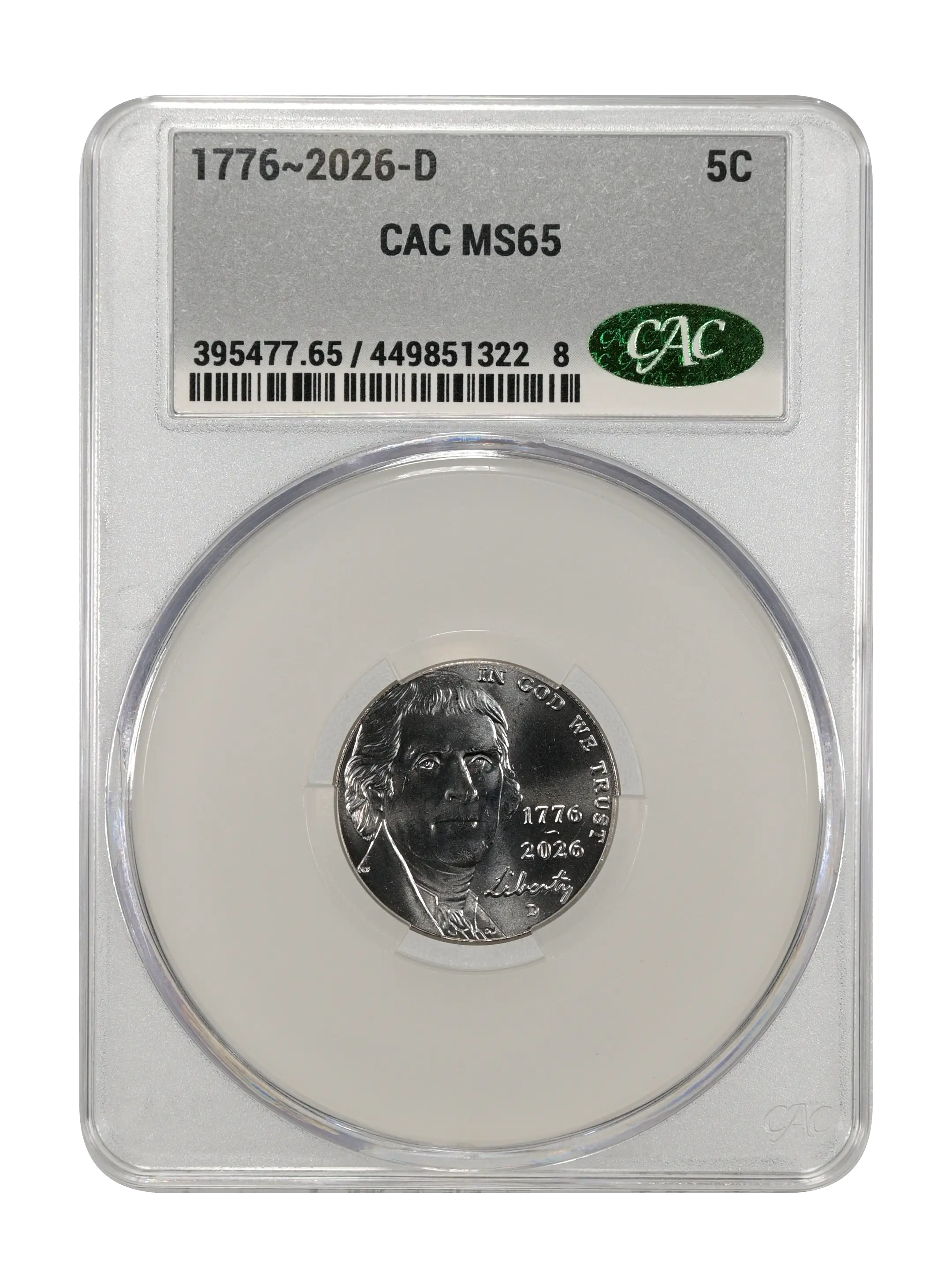1776~2026-D 5c MS PL thumbnail 5
