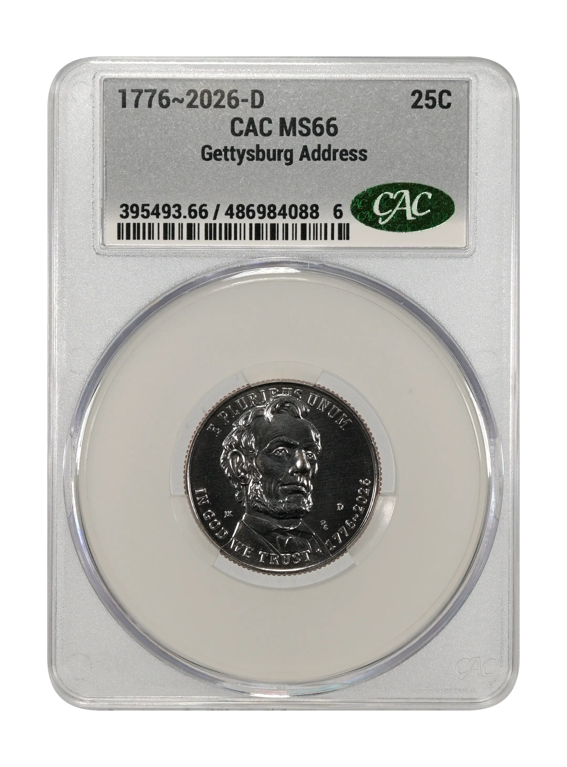 1776~2026-D 25c Gettysburg Address MS thumbnail 4