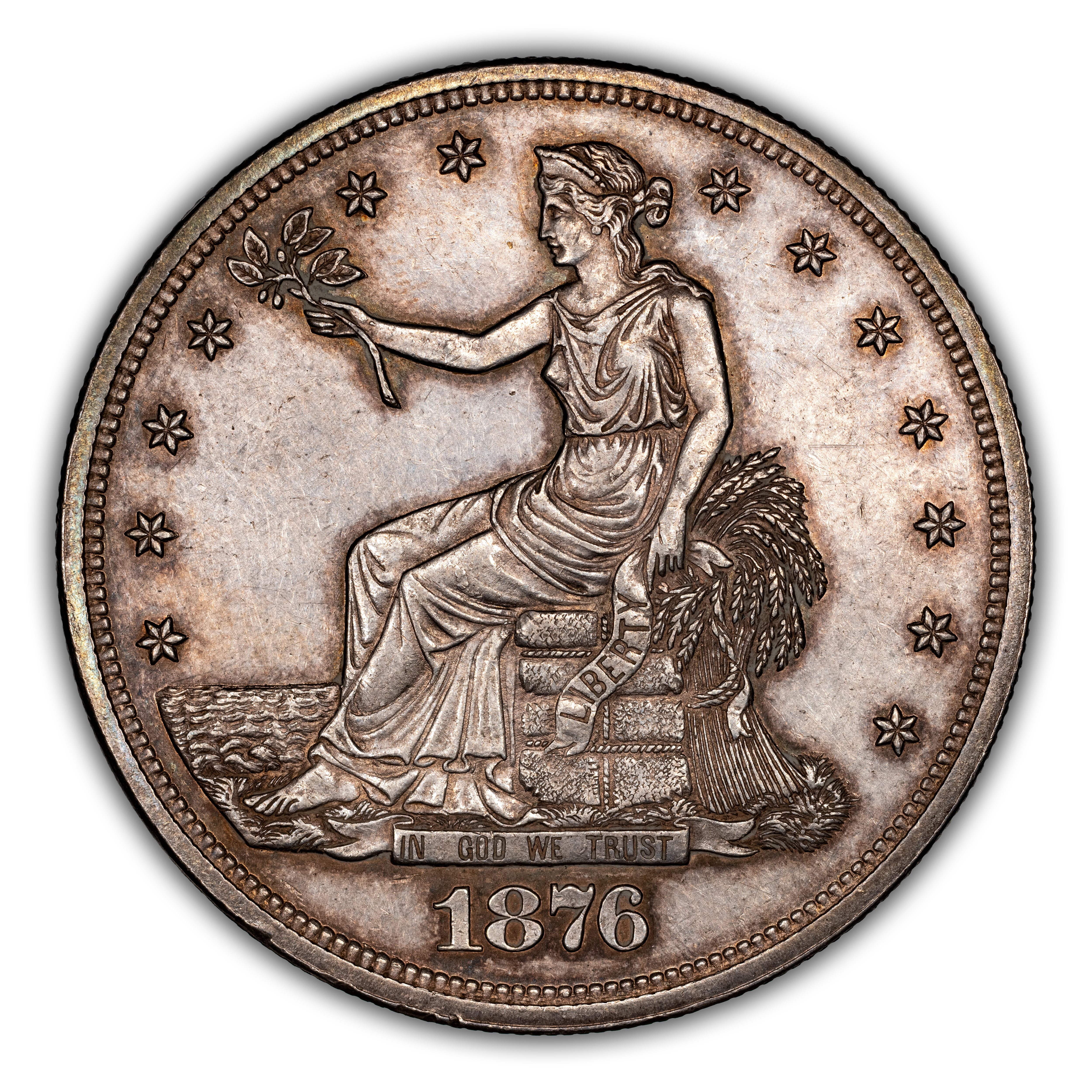1876 Trade$ Obverse I, Reverse II MS thumbnail 2