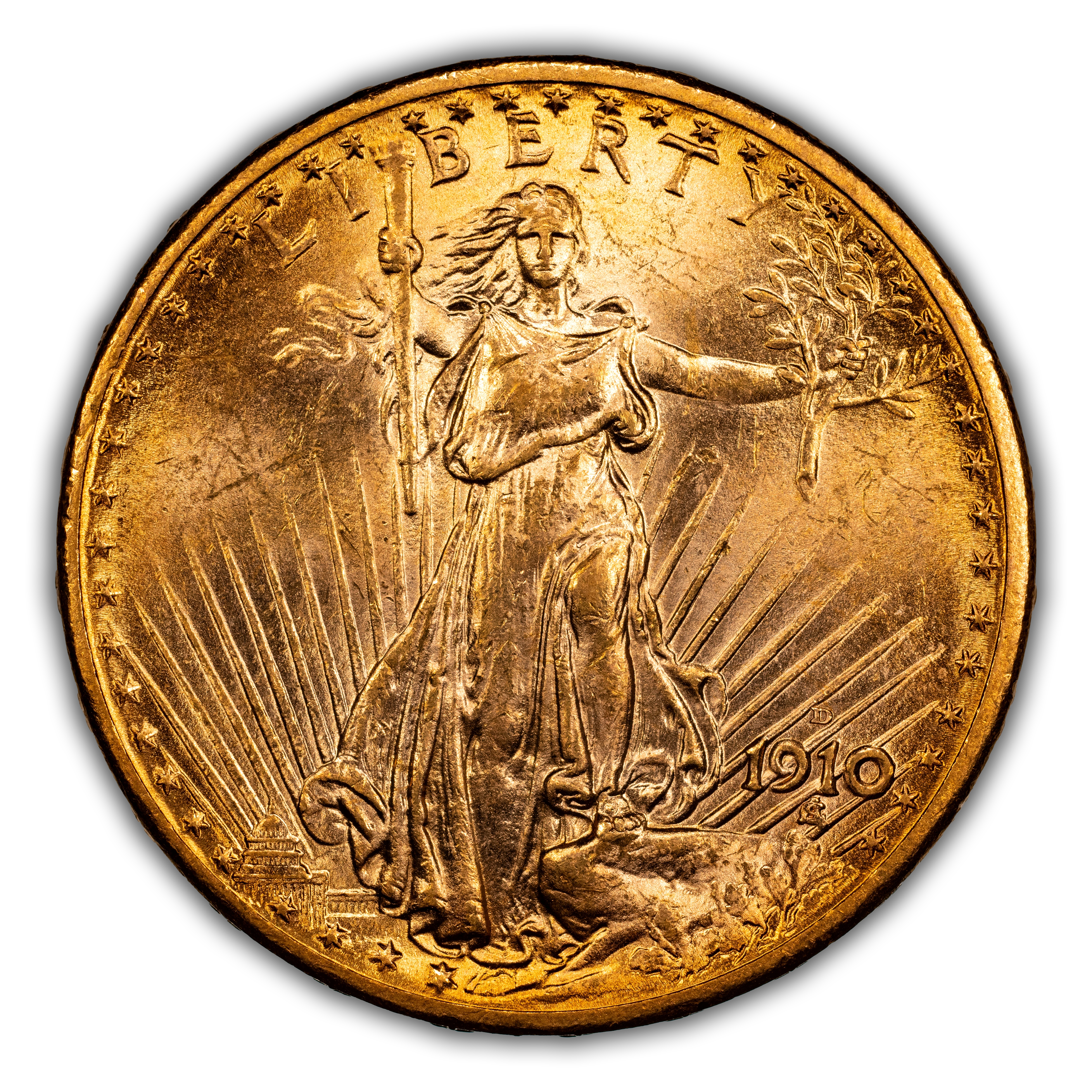 1910-D $20  MS thumbnail 2