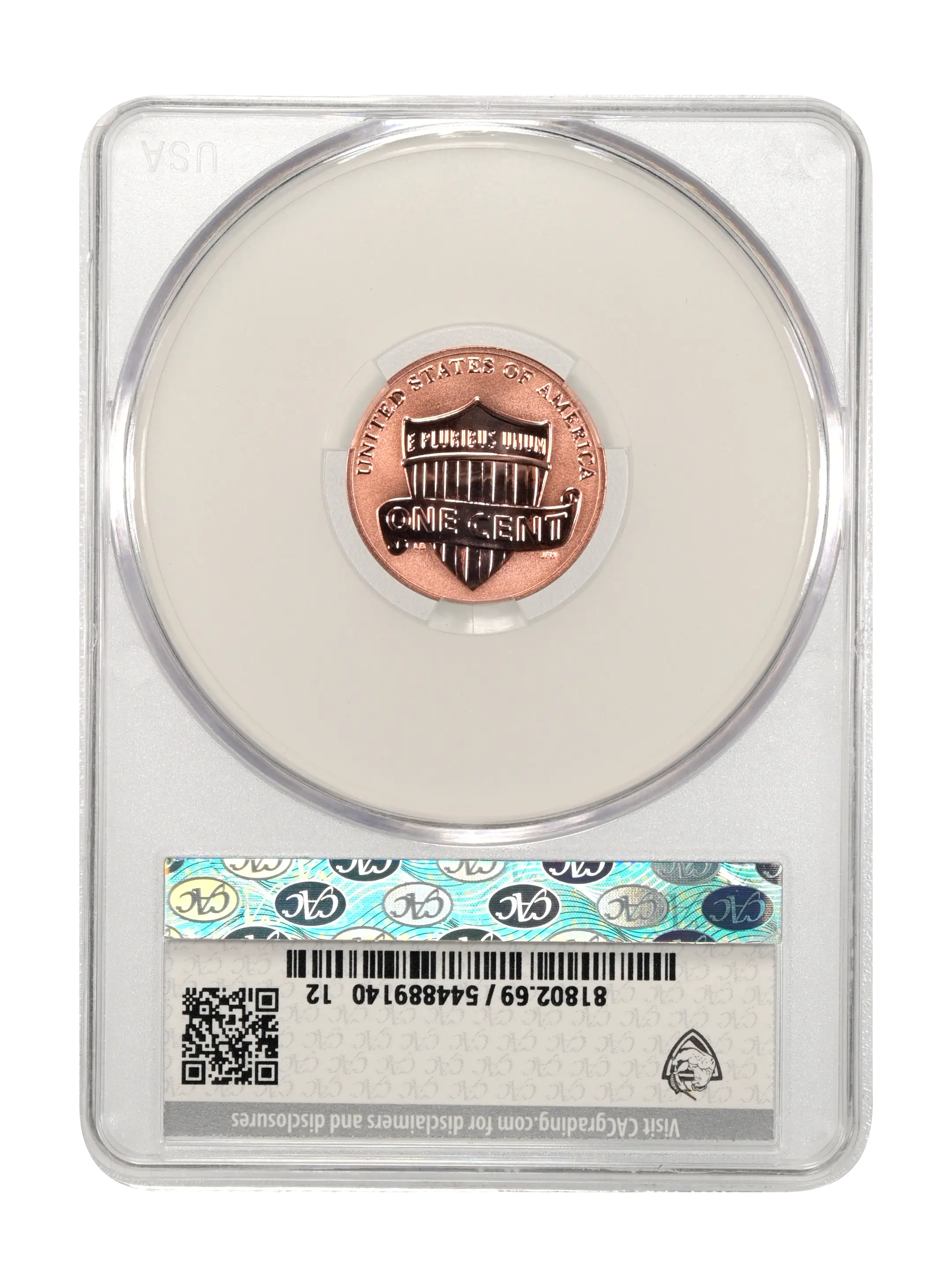 2018-S 1c Shield, Reverse Proof PR RD thumbnail 18