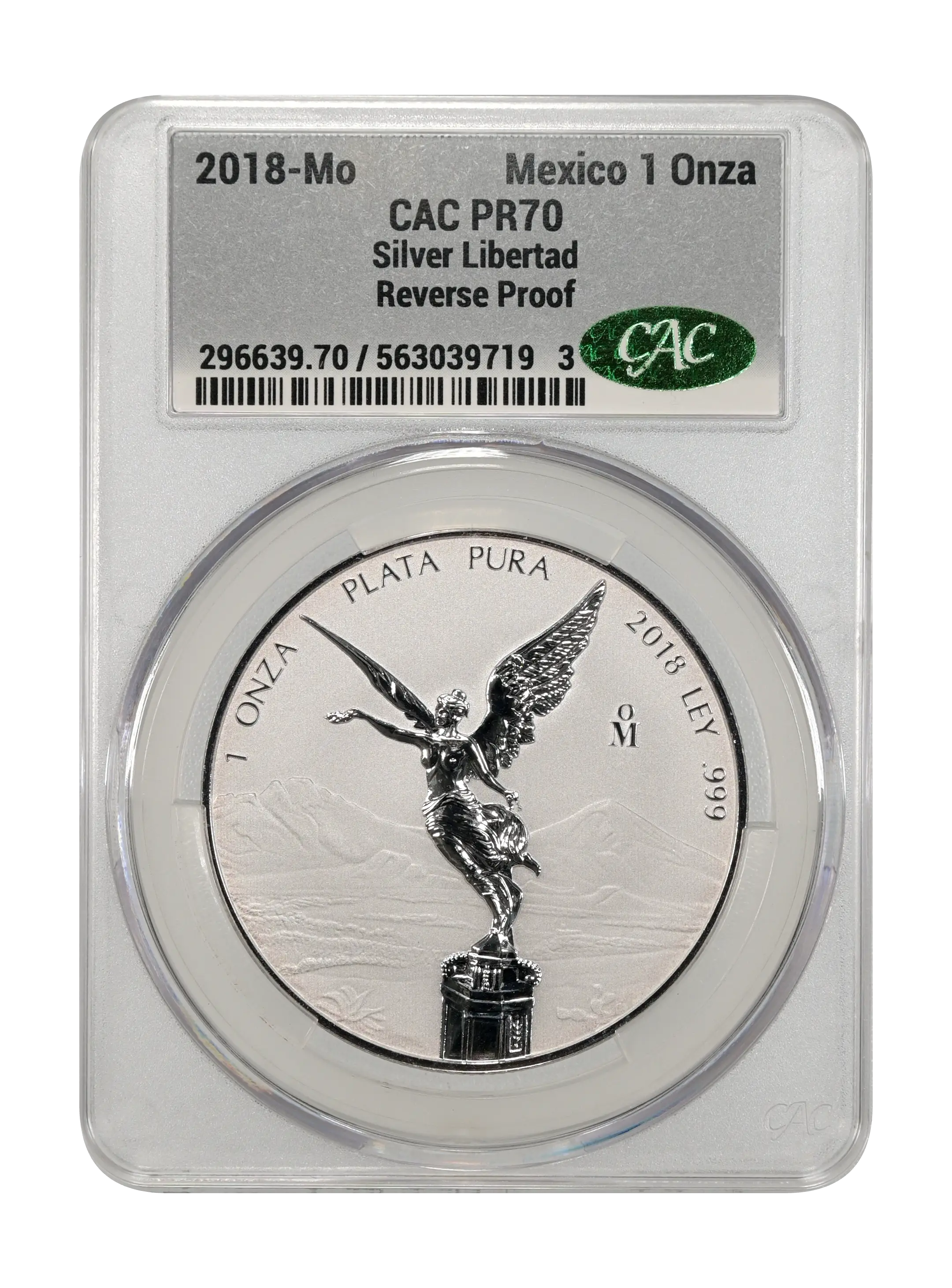 2018-Mo 1 Onza Libertad, Silver, Reverse Proof PR (KM-639) thumbnail 2