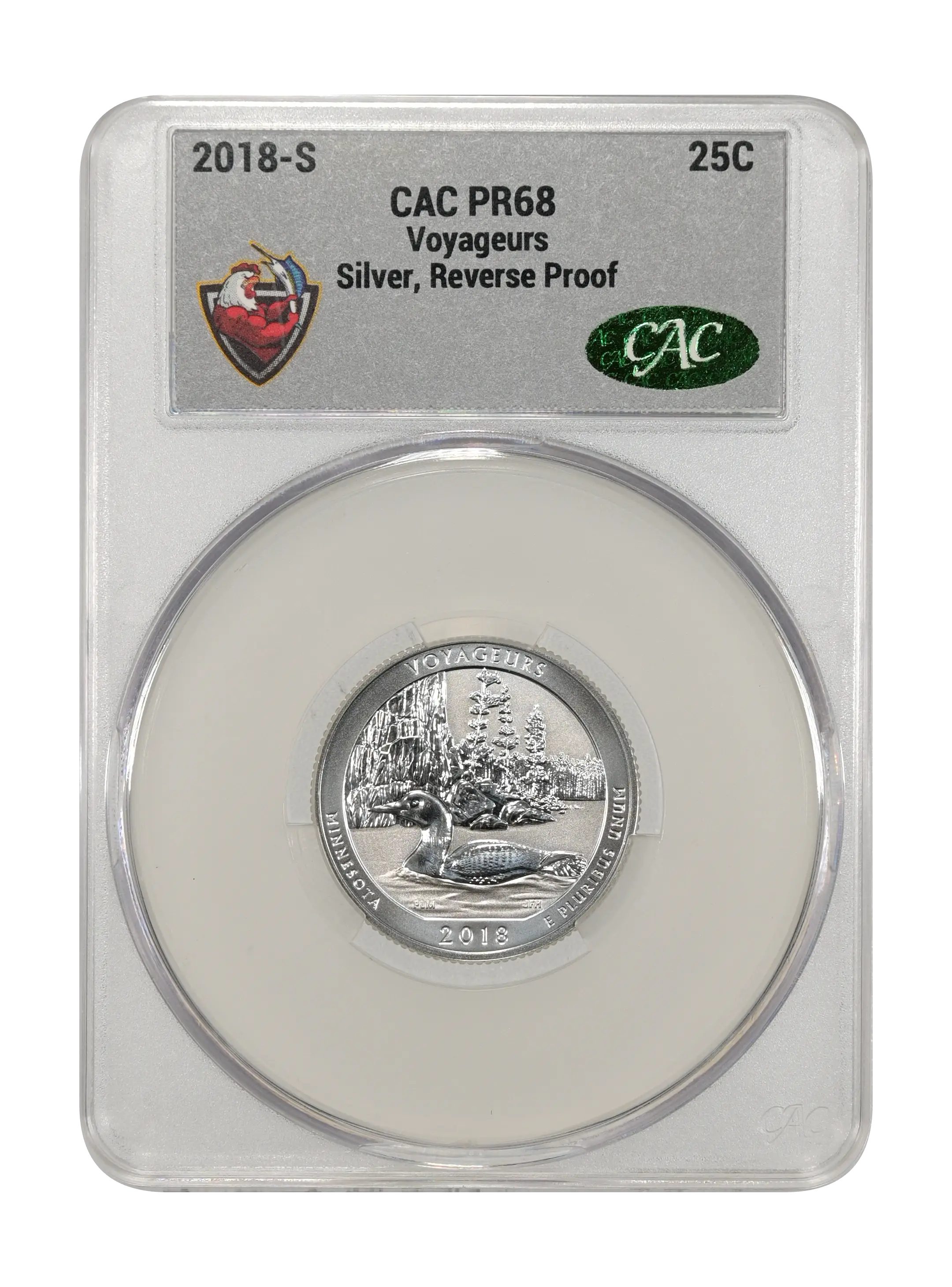 2018-S 25c Voyageurs, Silver, Reverse Proof PR thumbnail 9