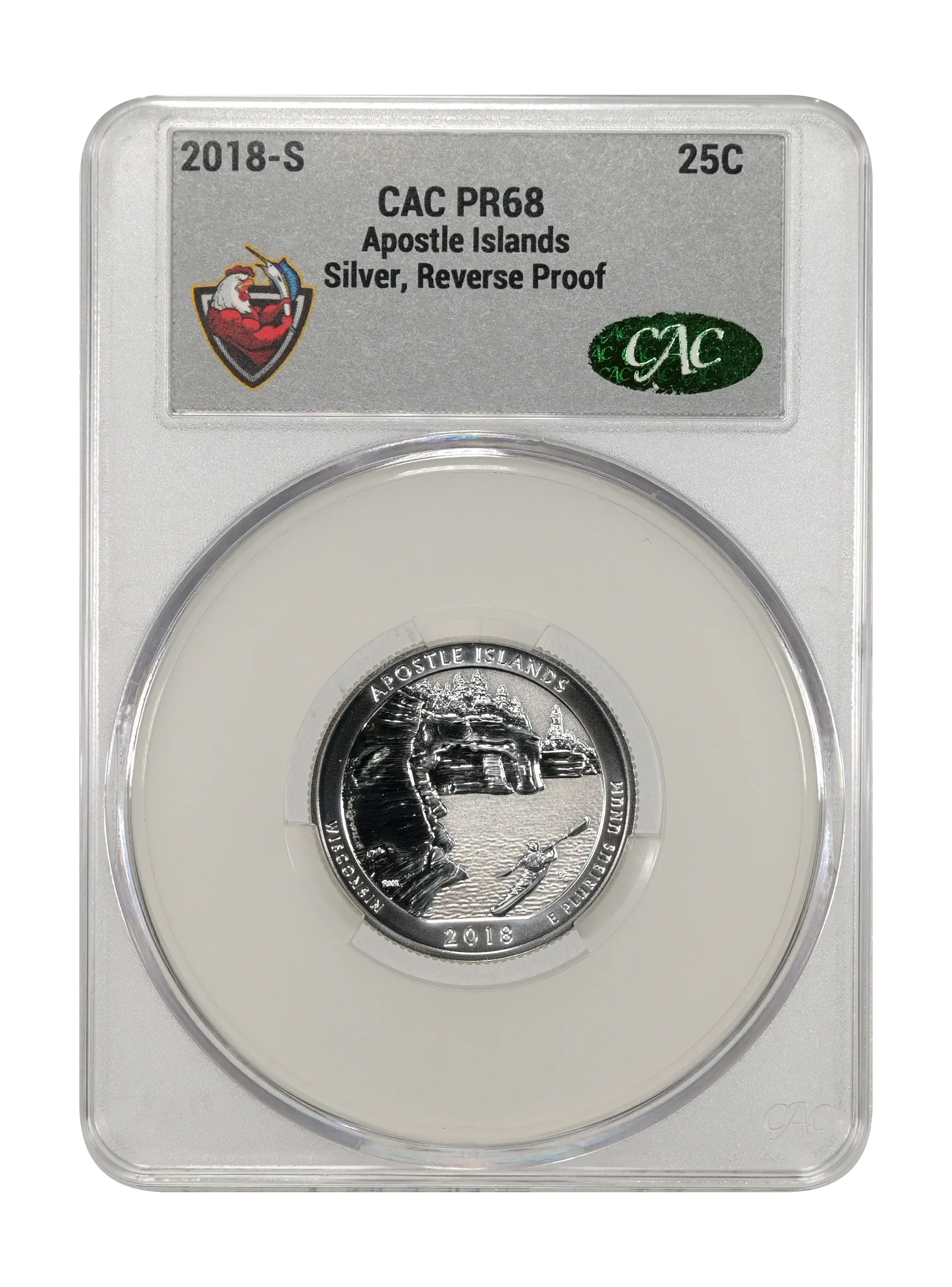 2018-S 25c Apostle Islands, Silver, Reverse Proof PR thumbnail 4
