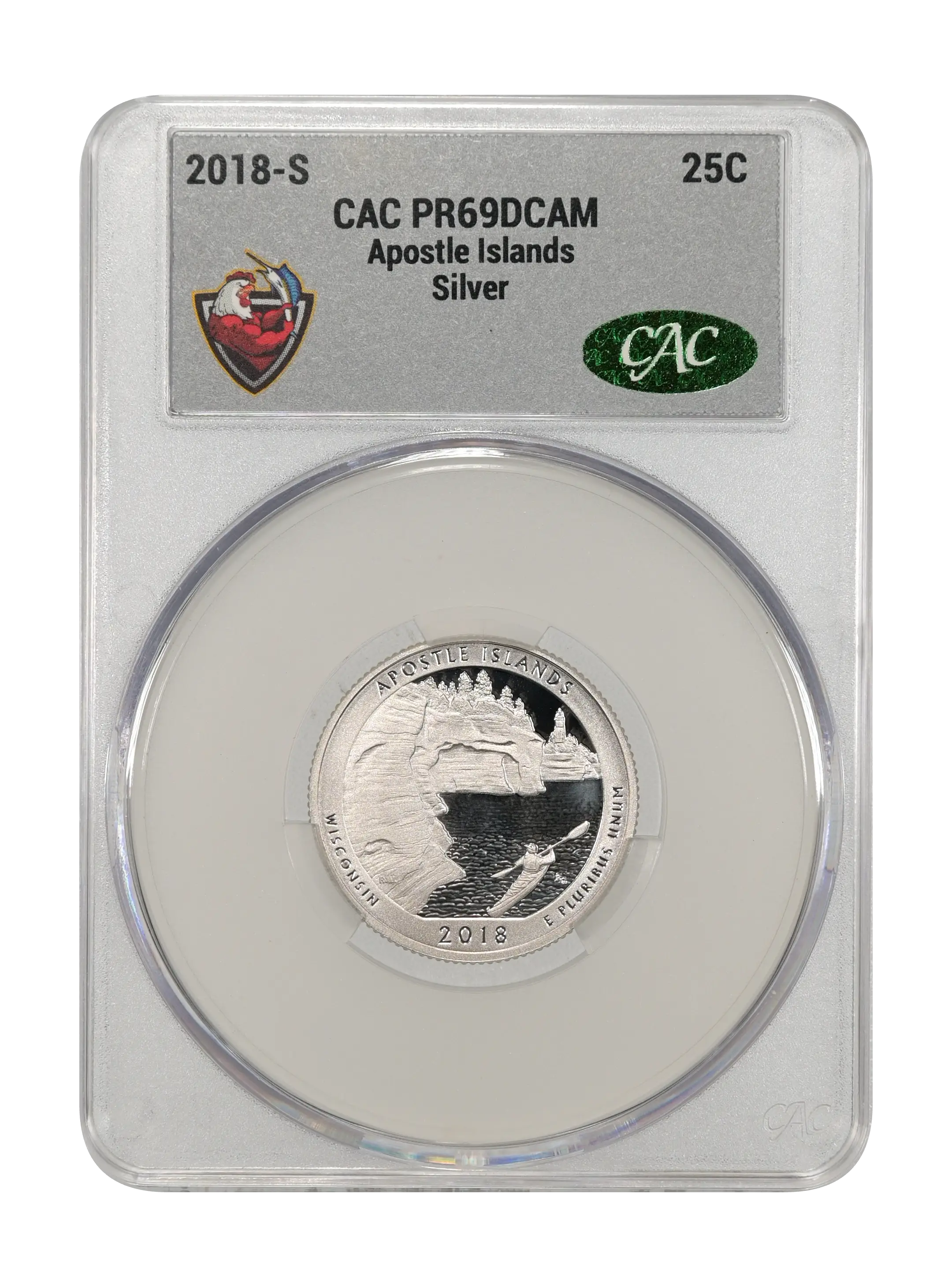 2018-S 25c Apostle Islands, Silver PR DCAM thumbnail 6