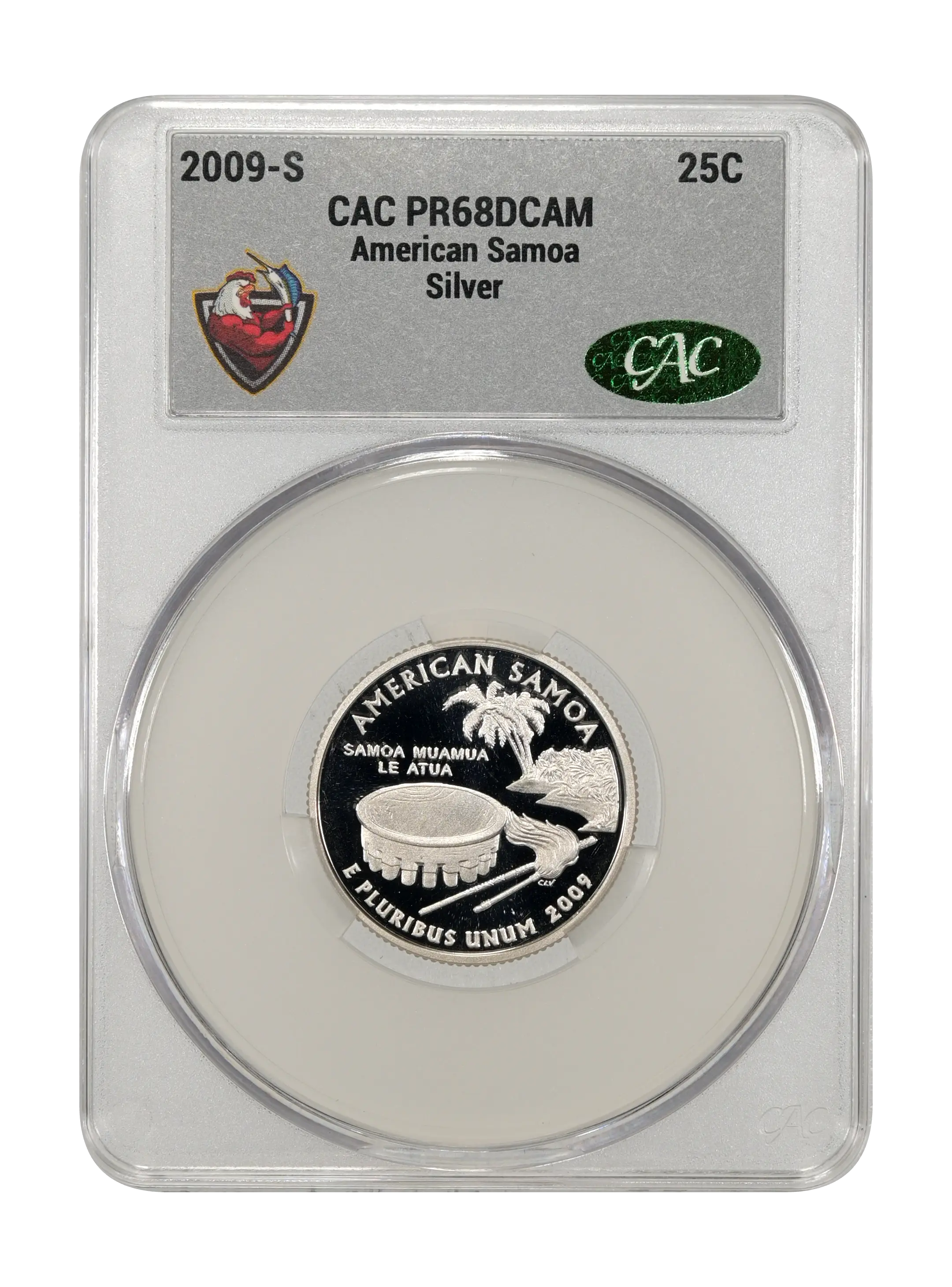 2009-S 25c American Samoa, Silver PR DCAM thumbnail 7