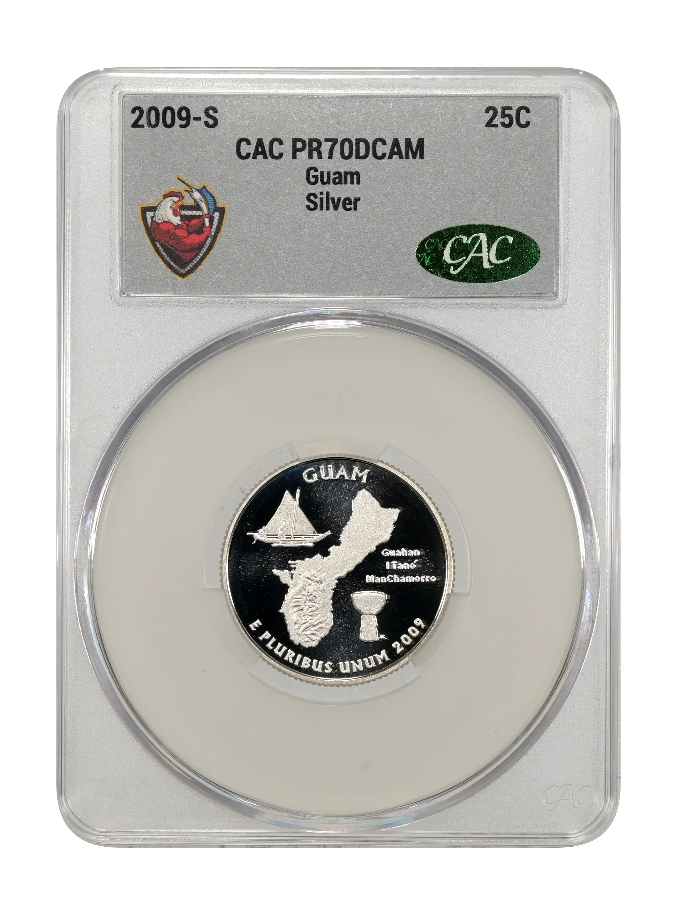 2009-S 25c Guam, Silver PR DCAM thumbnail 9
