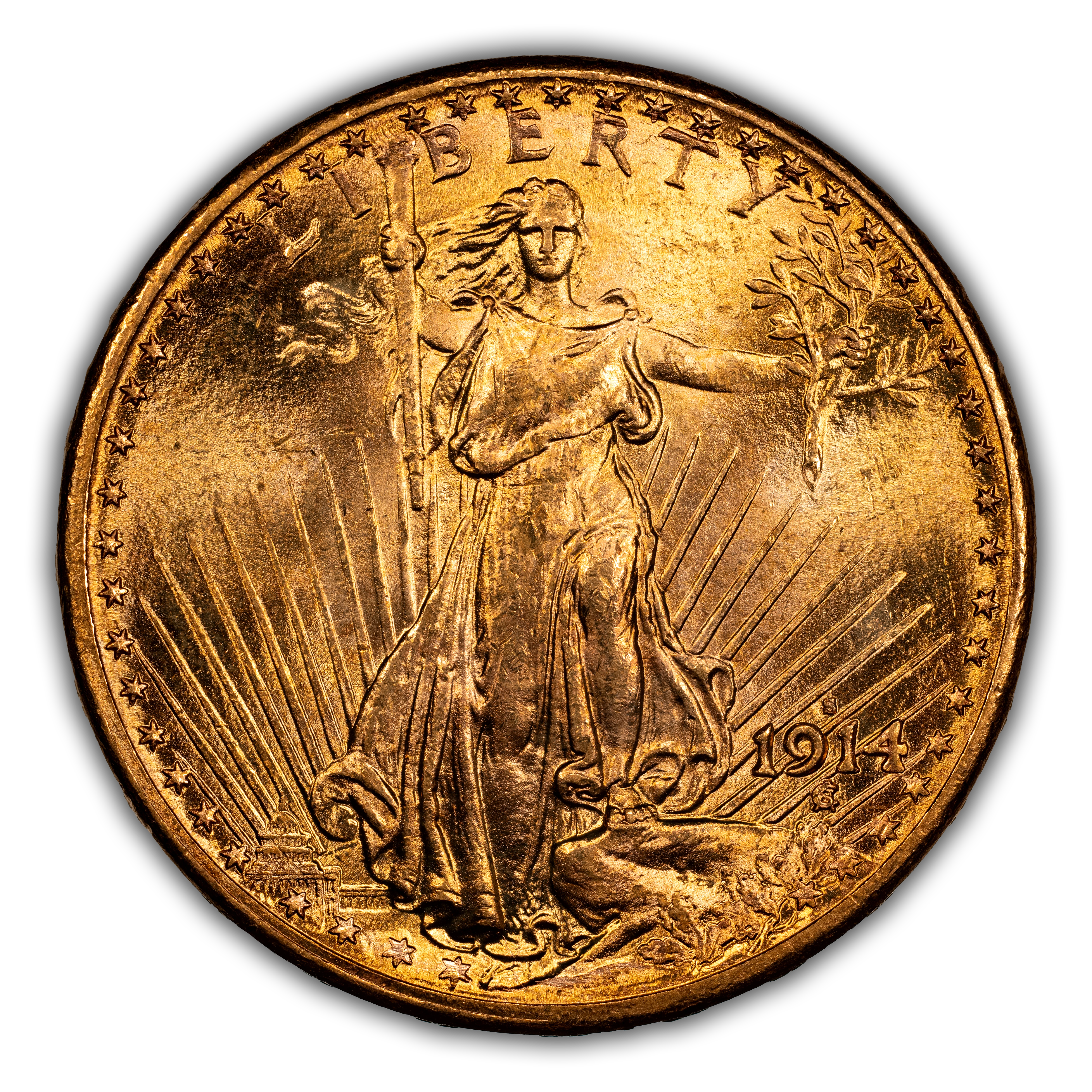 1914-S $20  MS thumbnail 3