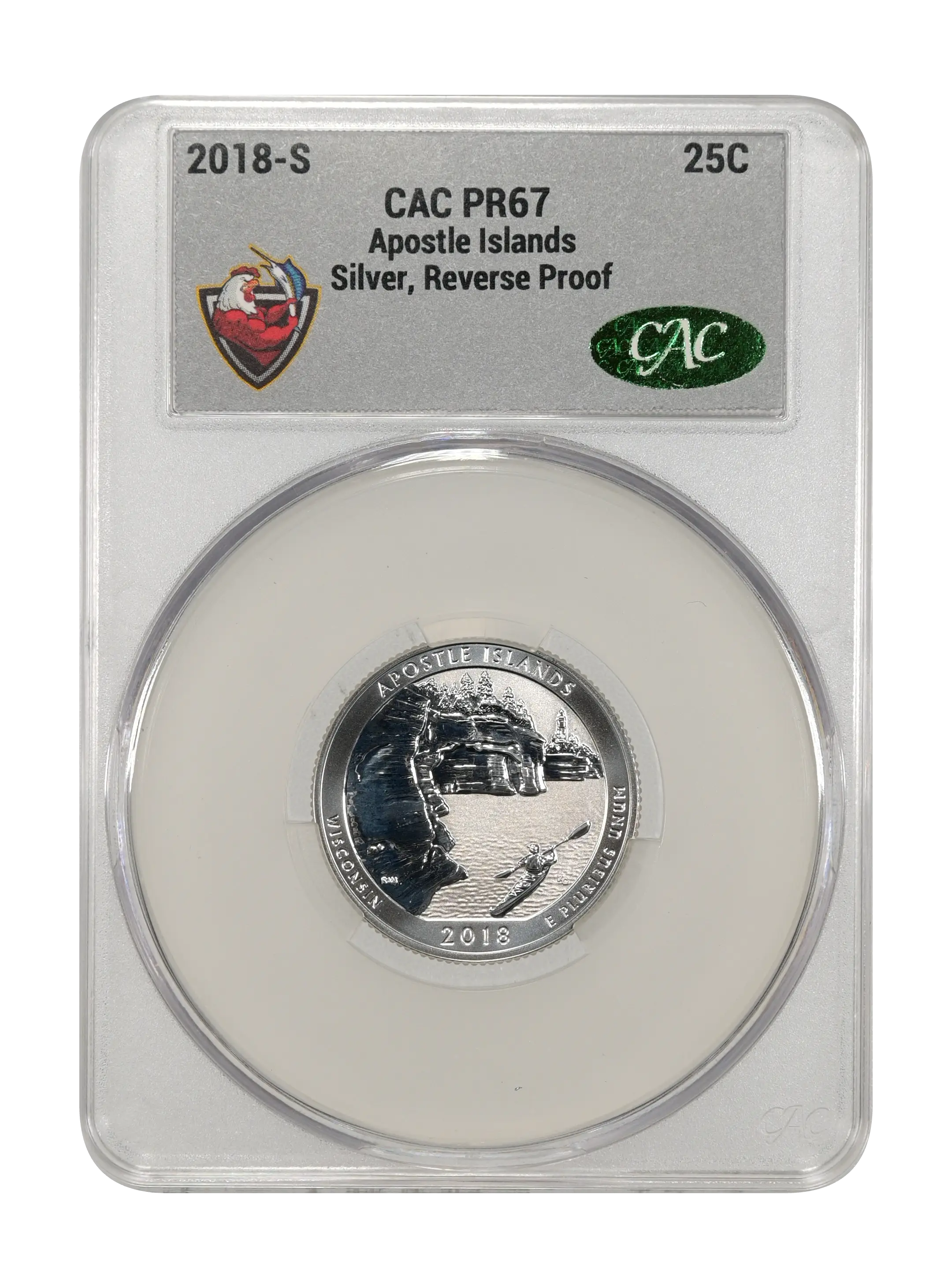 2018-S 25c Apostle Islands, Silver, Reverse Proof PR thumbnail 6