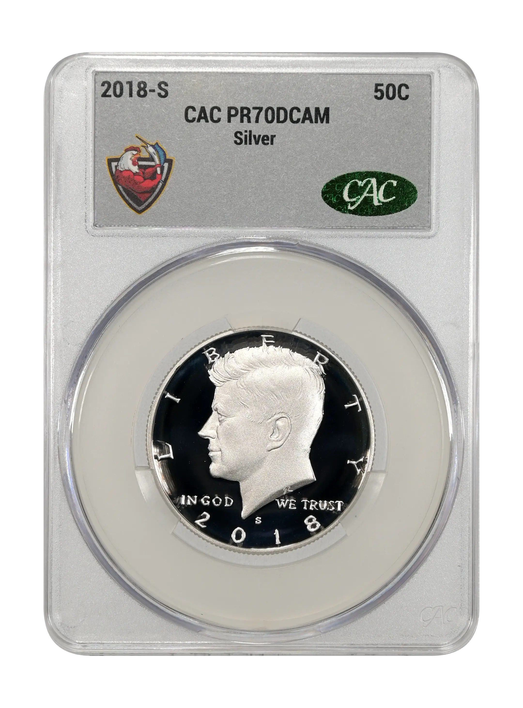2018-S 50c Silver PR DCAM thumbnail 5
