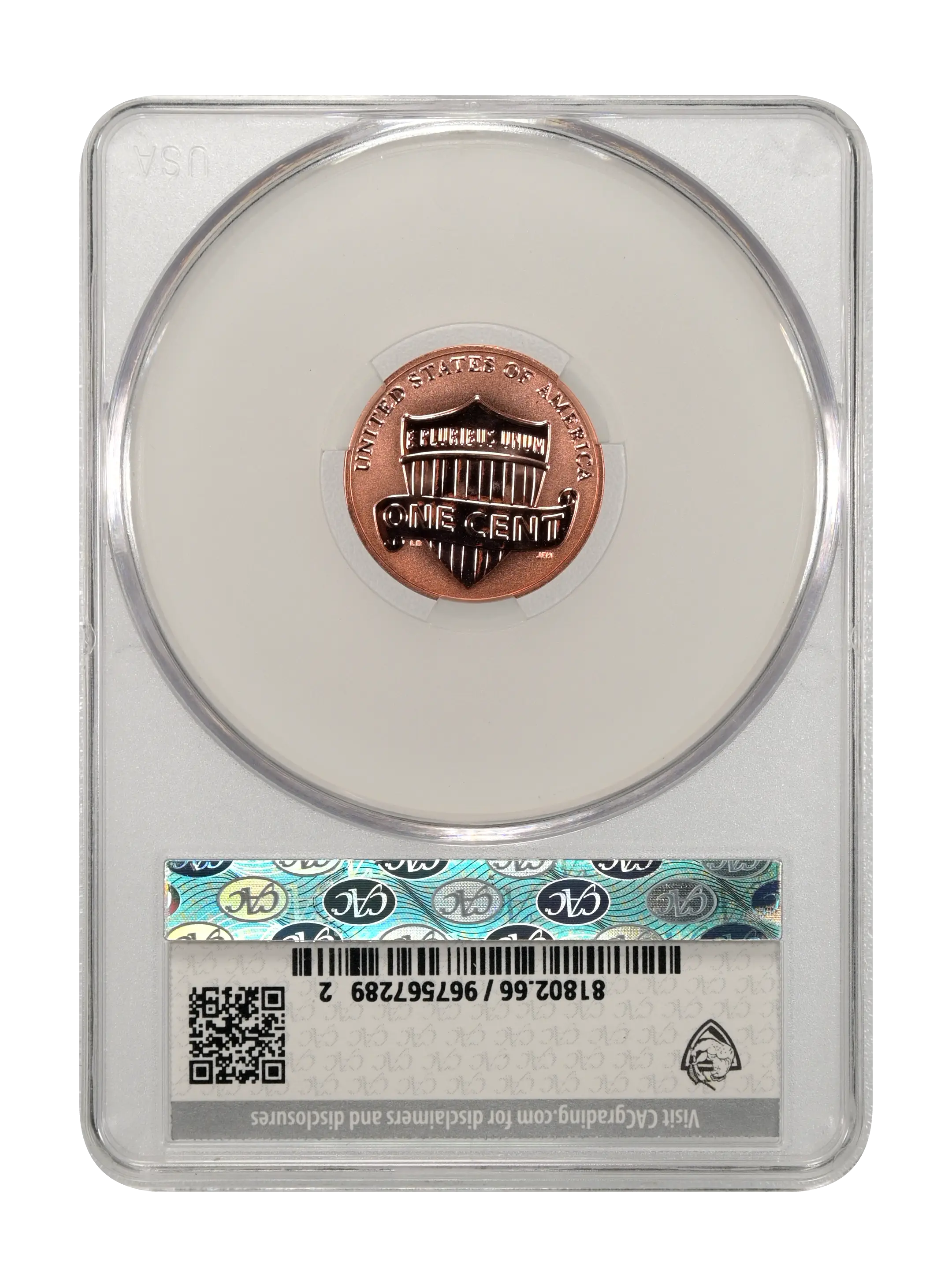 2018-S 1c Shield, Reverse Proof PR RD thumbnail 20