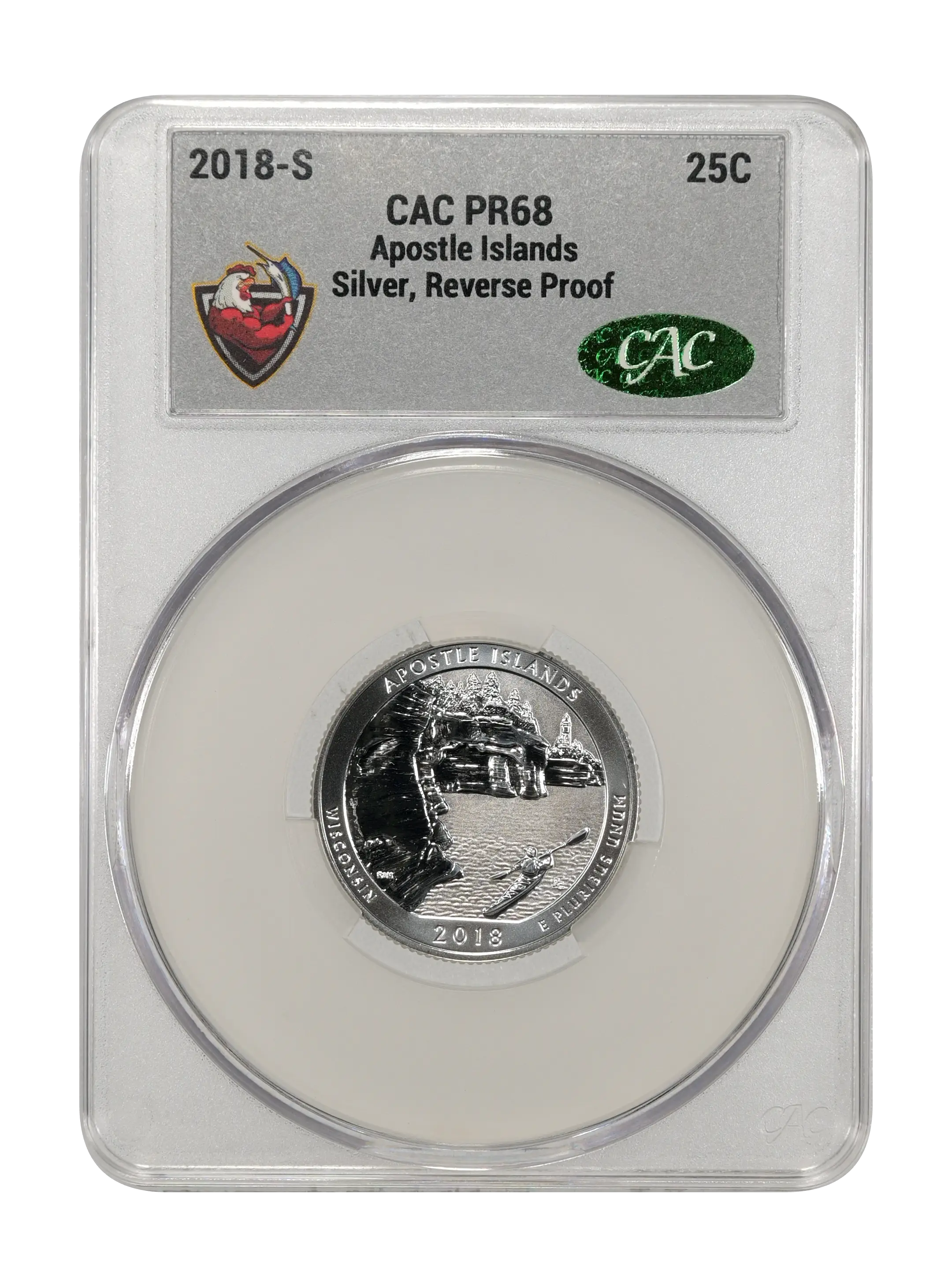 2018-S 25c Apostle Islands, Silver, Reverse Proof PR thumbnail 7