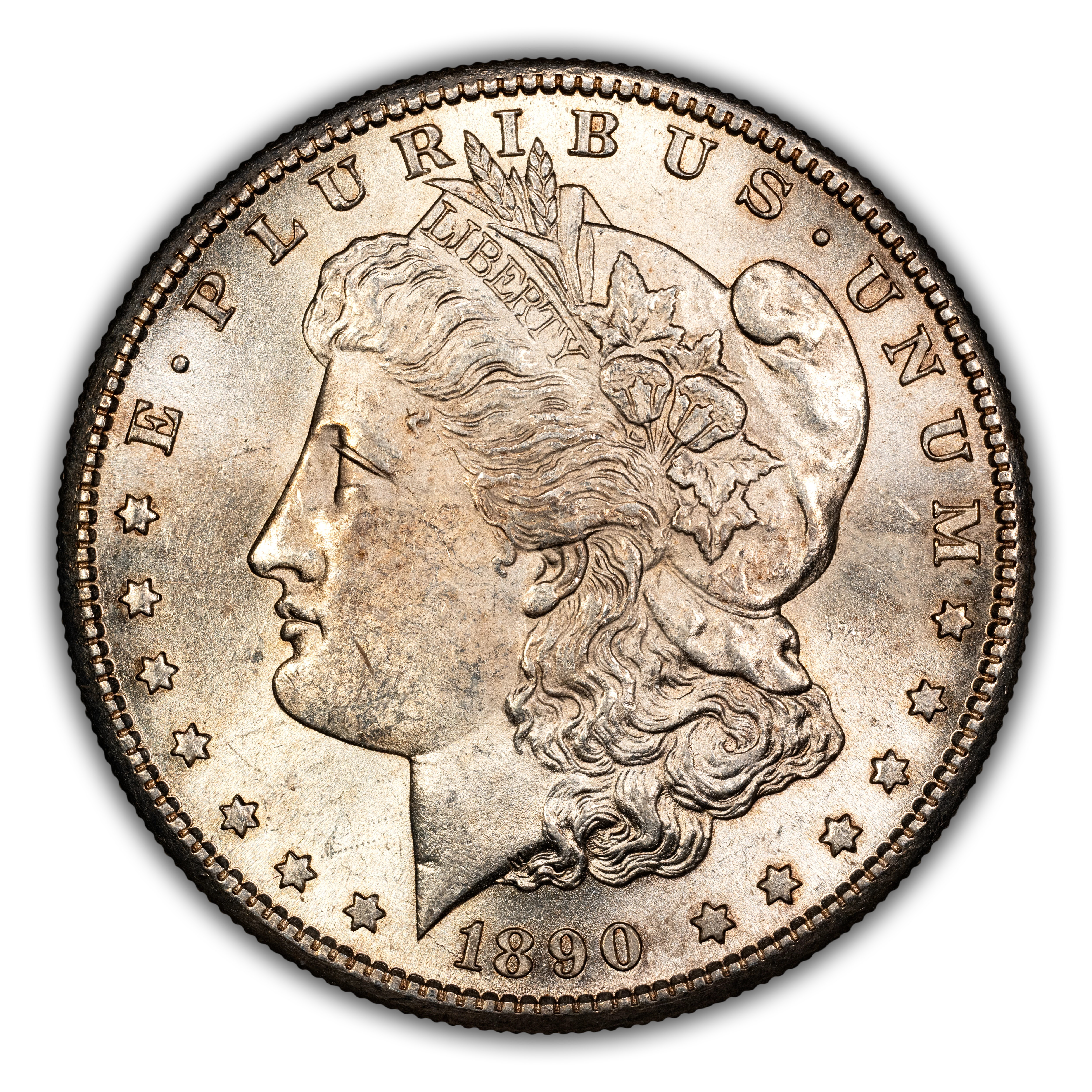 1890-S $1  Die Break Wing, VAM-2B MS thumbnail 2