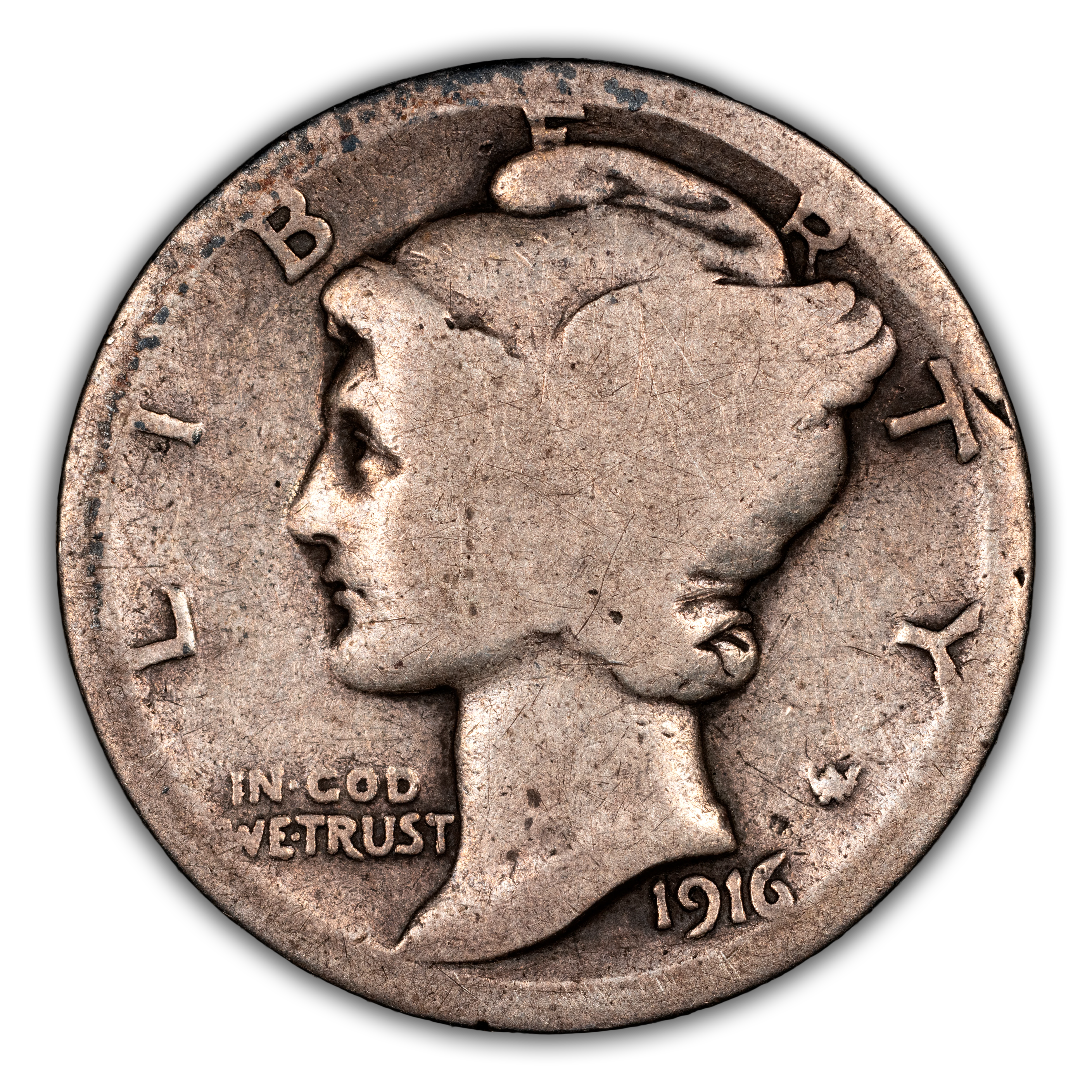 1916-D 10c MS thumbnail 3