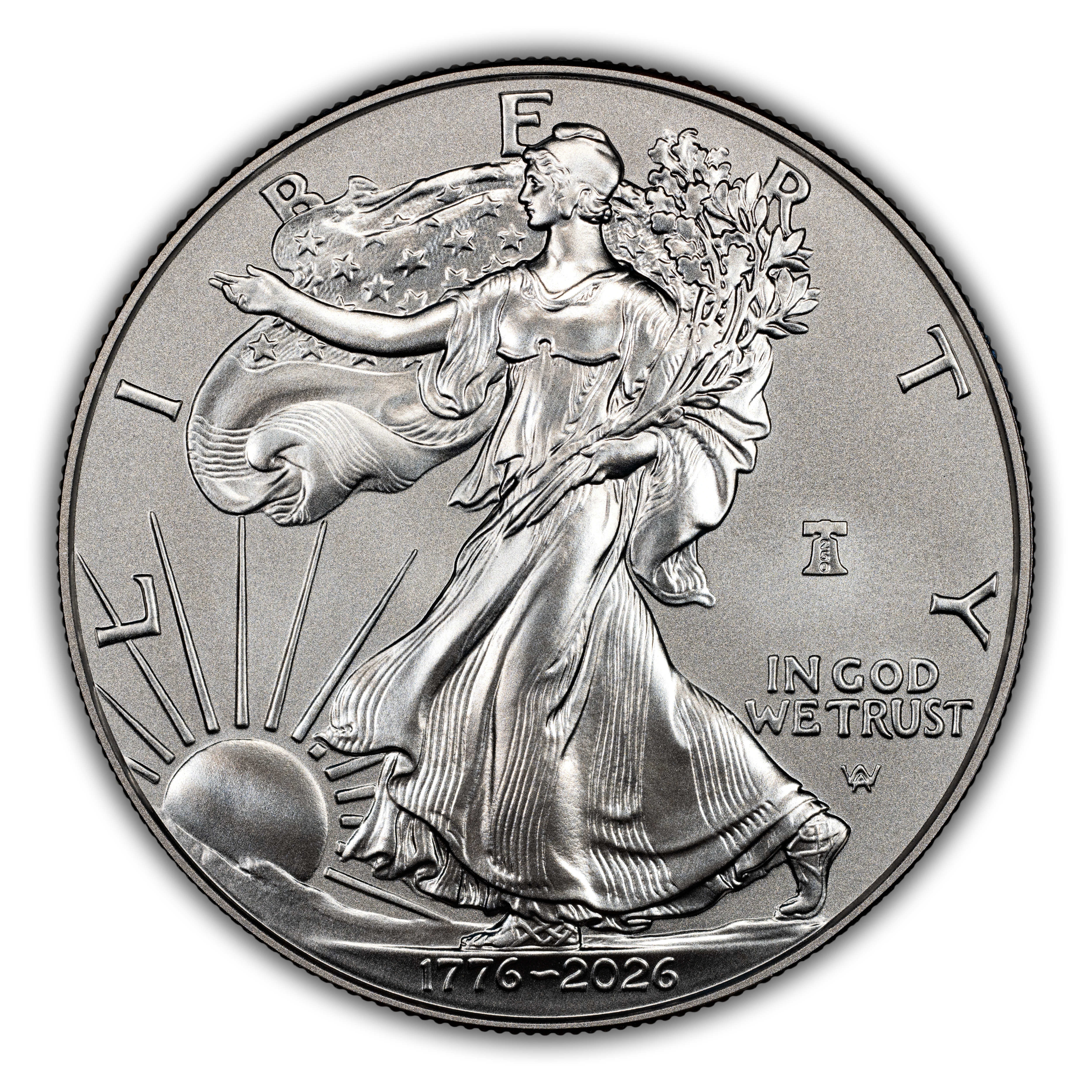 1776~2026-W $1  Silver Eagle, Enhanced Unc, Liberty Bell Privy, 250th Anniversary MS thumbnail 5